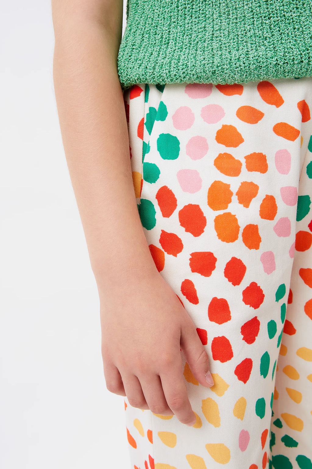 Pantalón de niña recto lunares Macula
