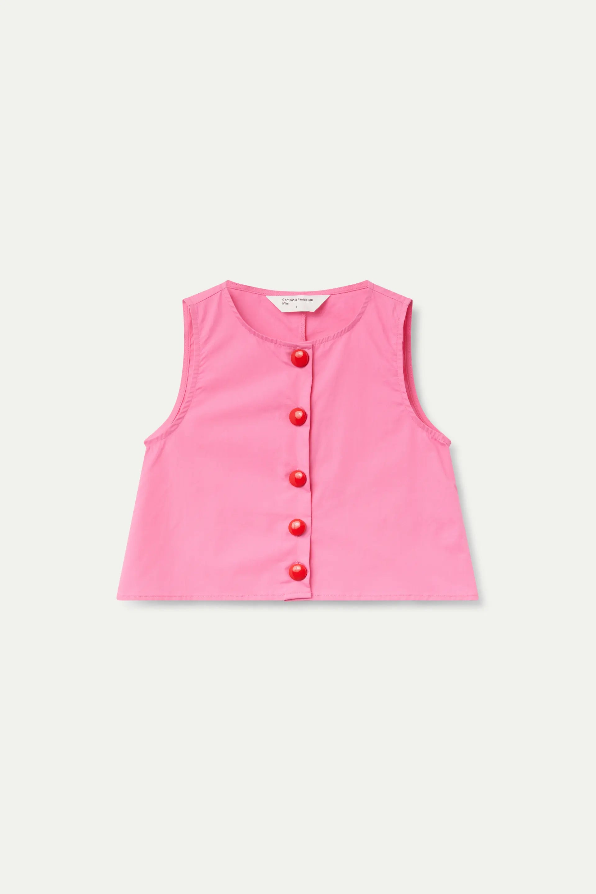Top de niña botones rosa