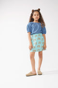 Falda corta de niña estampado Jaguar