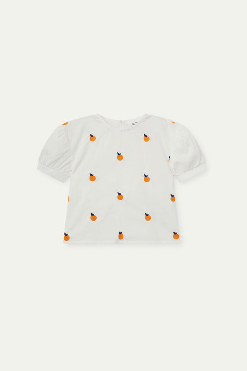 Camisa de niña con pomelos bordados
