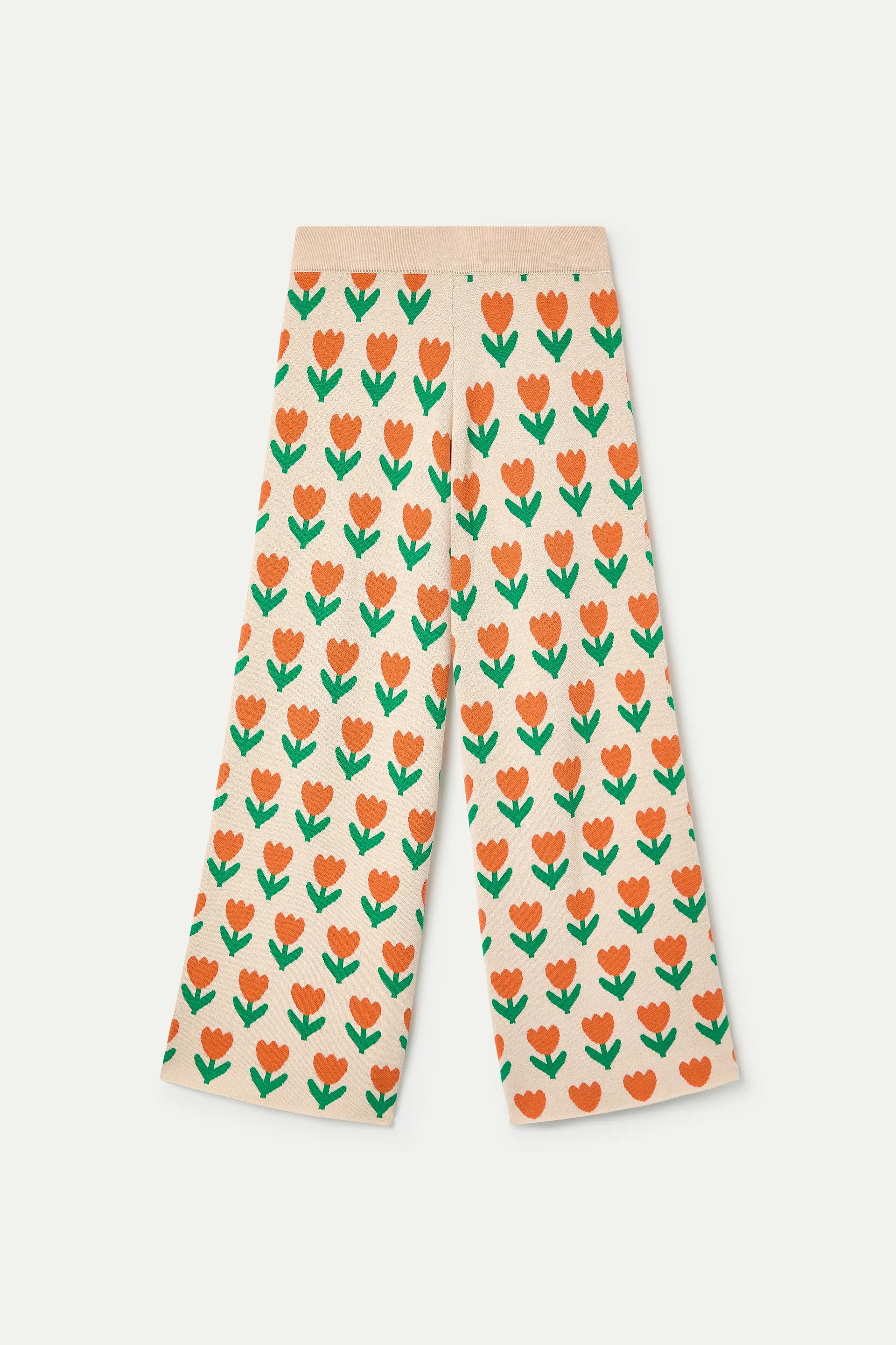 Pantalón punto con estampado Orange Tulip