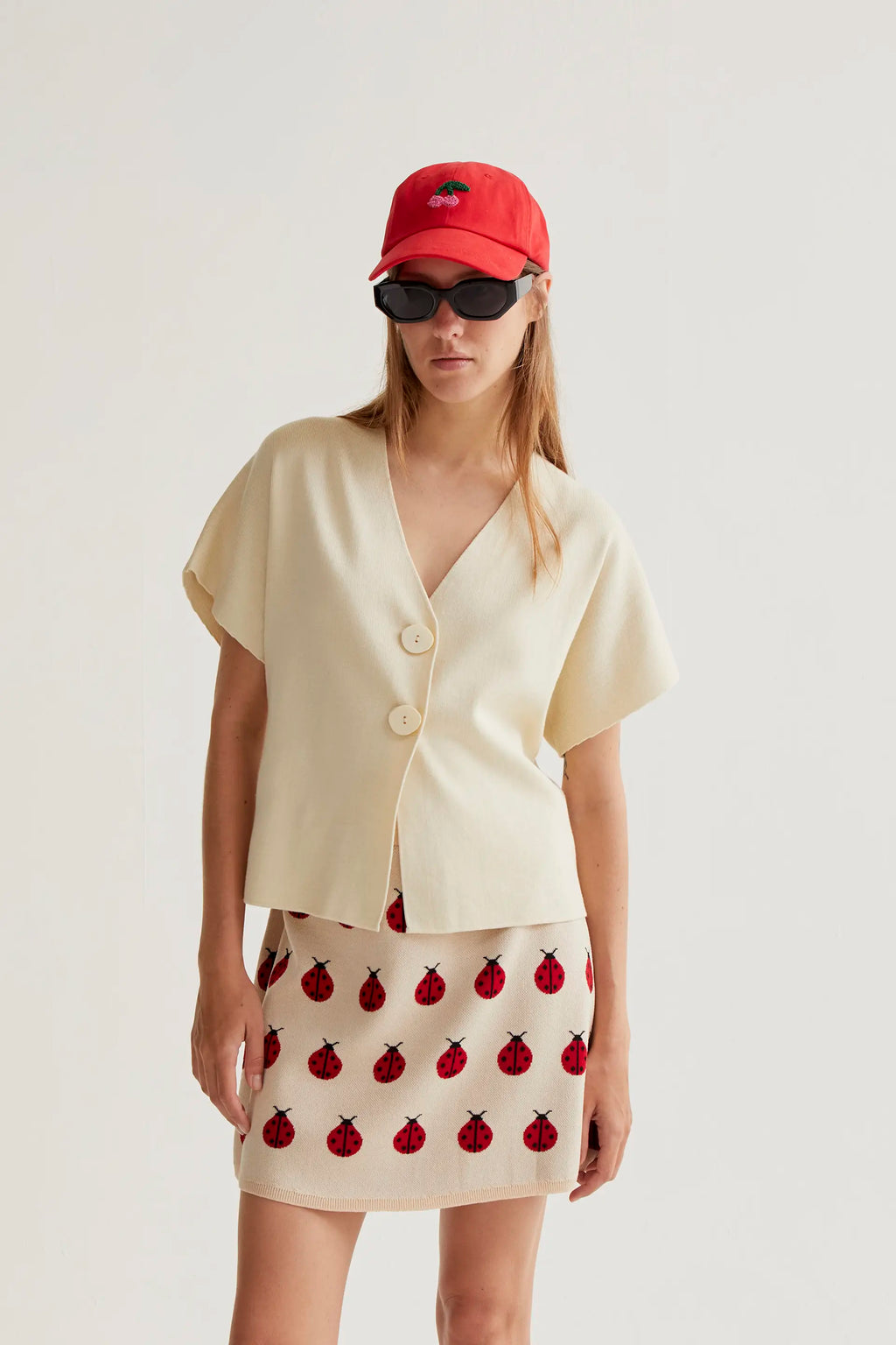 Cárdigan punto beige
