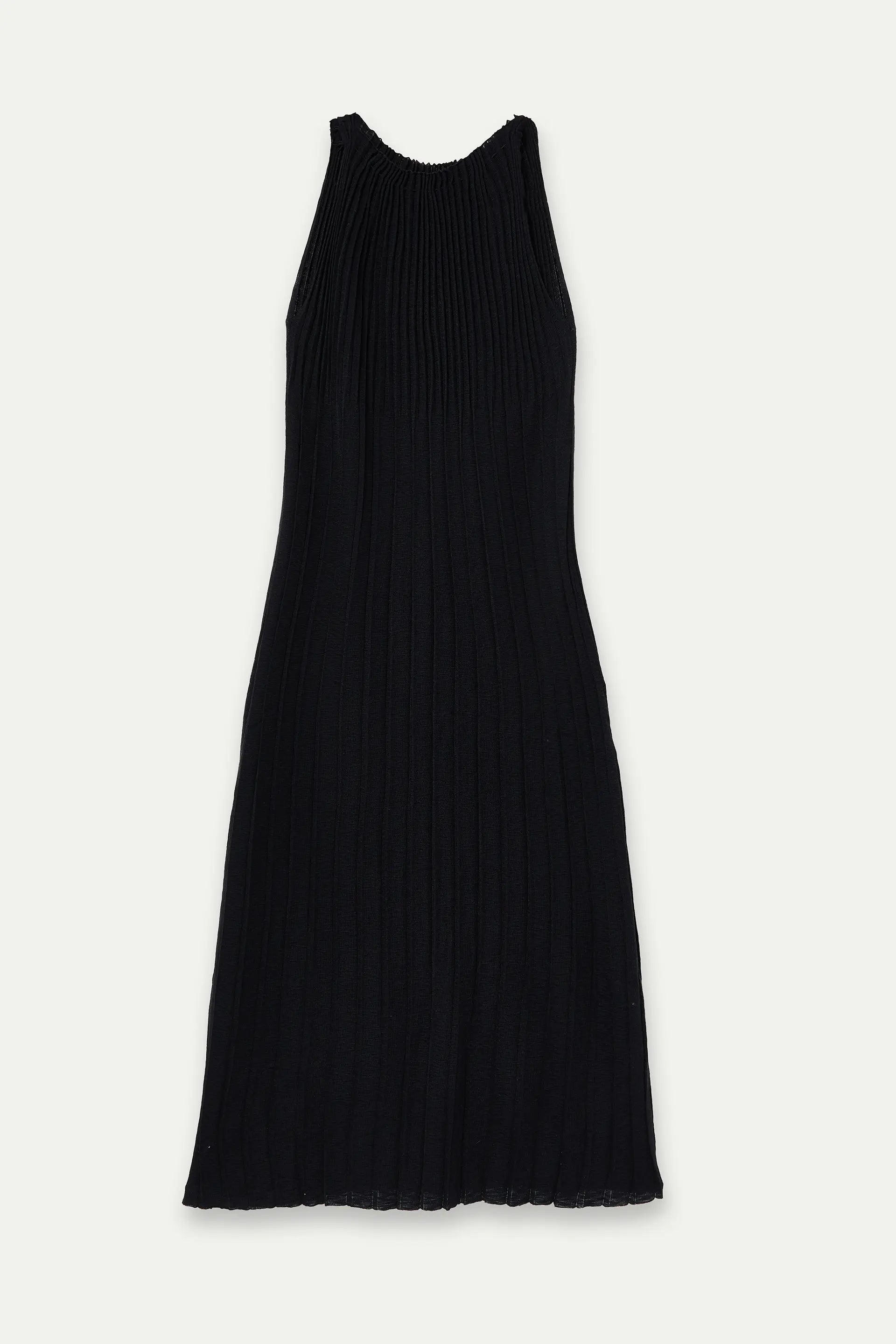 Vestigo largo plisado negro