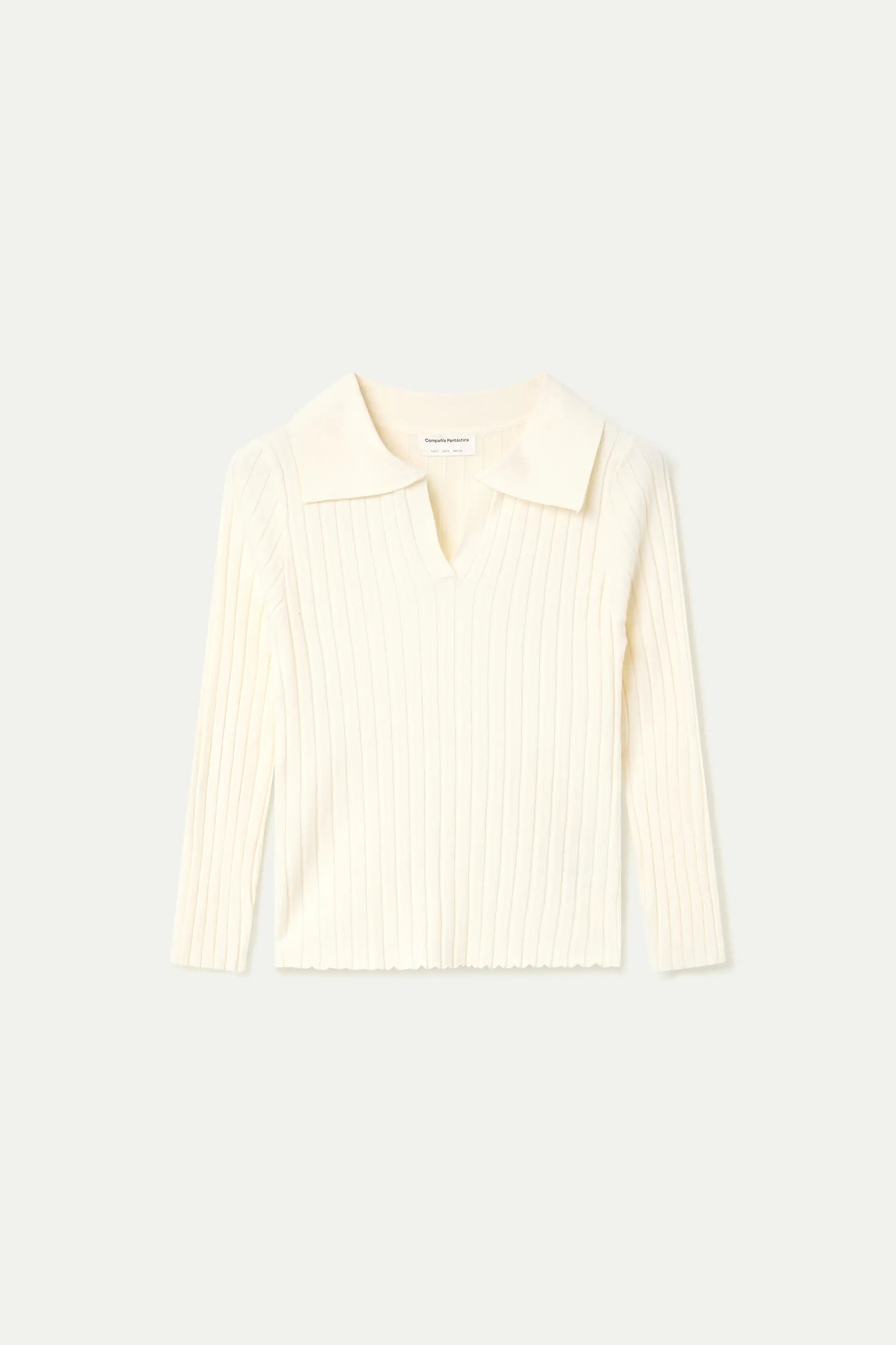 Jersey de punto blanco roto