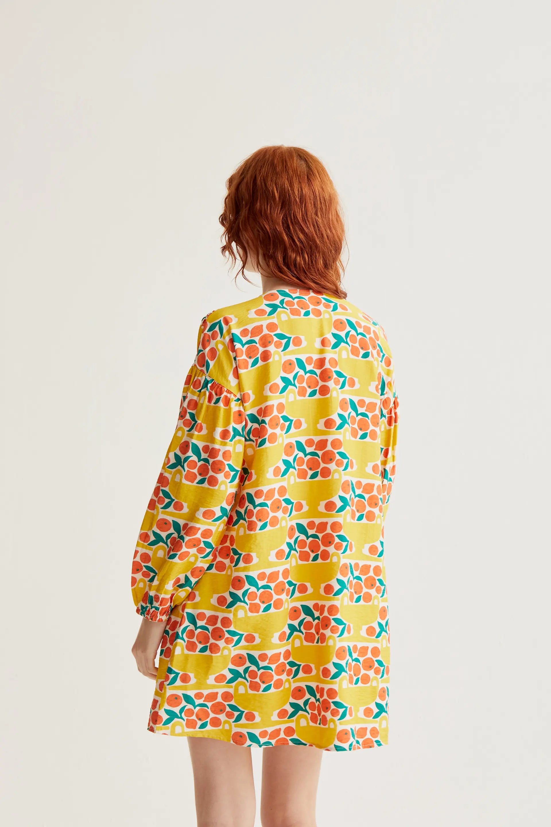 Vestido corto con estampado Citrus