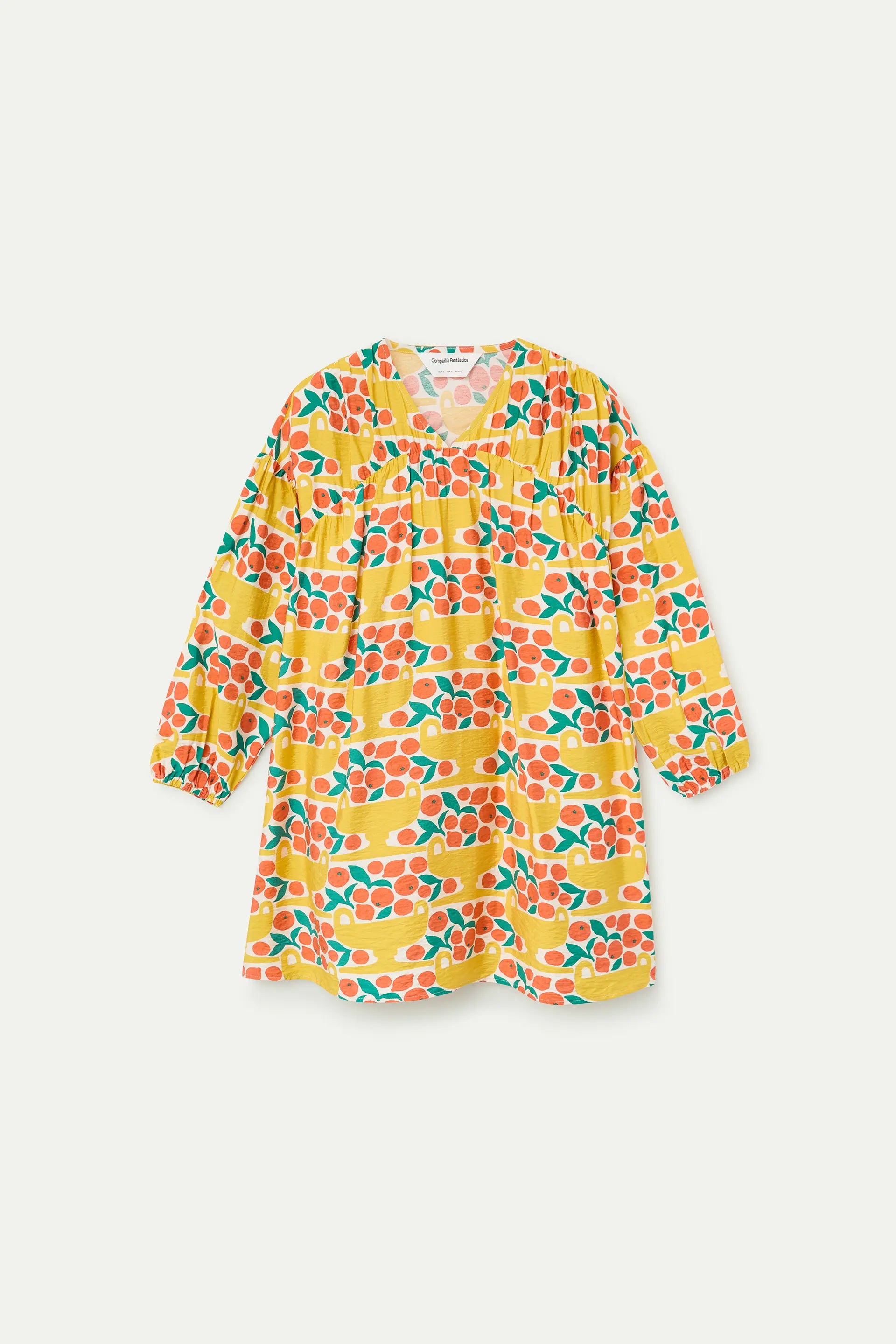 Vestido corto con estampado Citrus