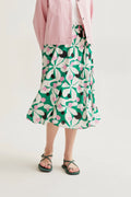 Falda midi con estampado Hosta