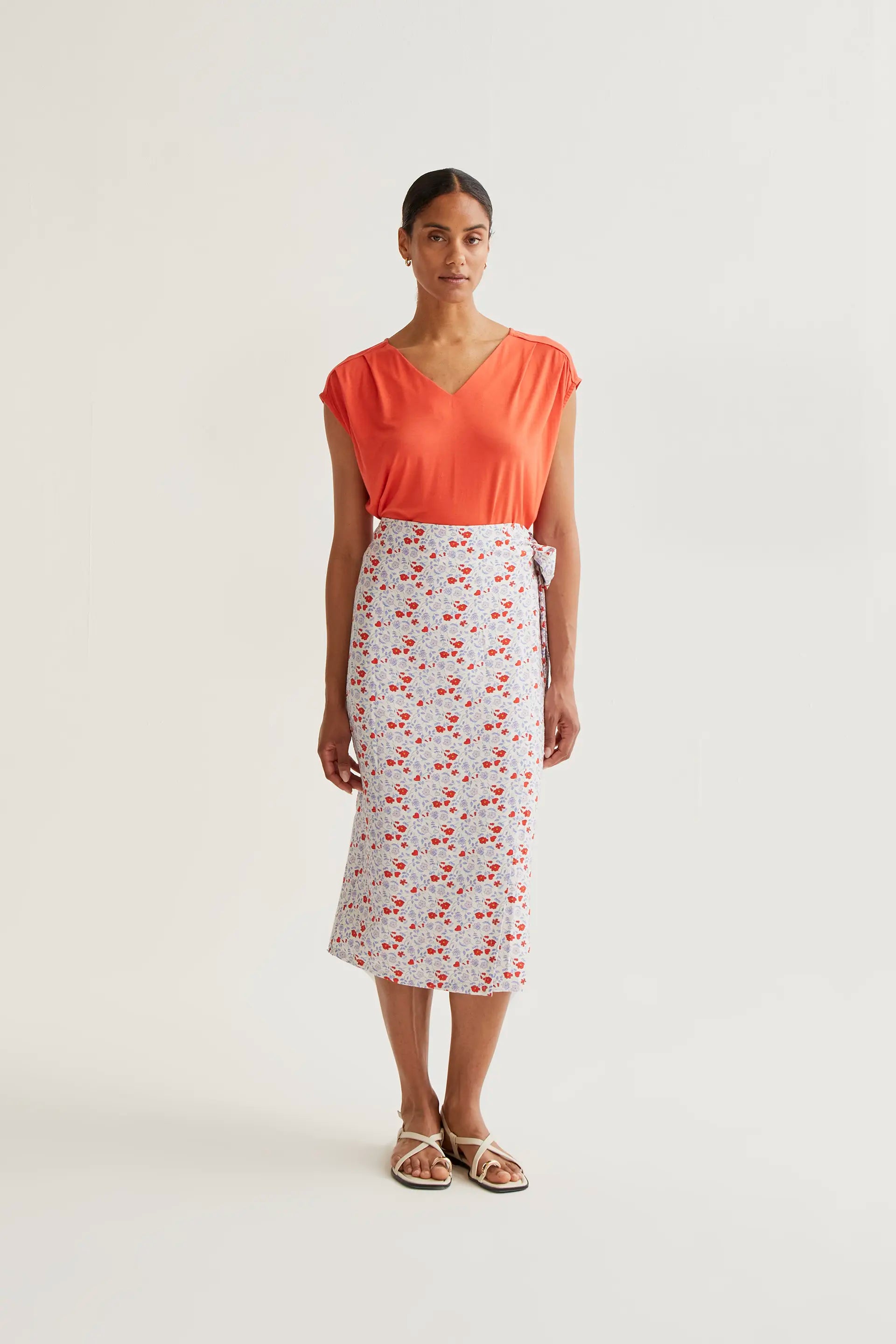 Falda midi con estampado Cute