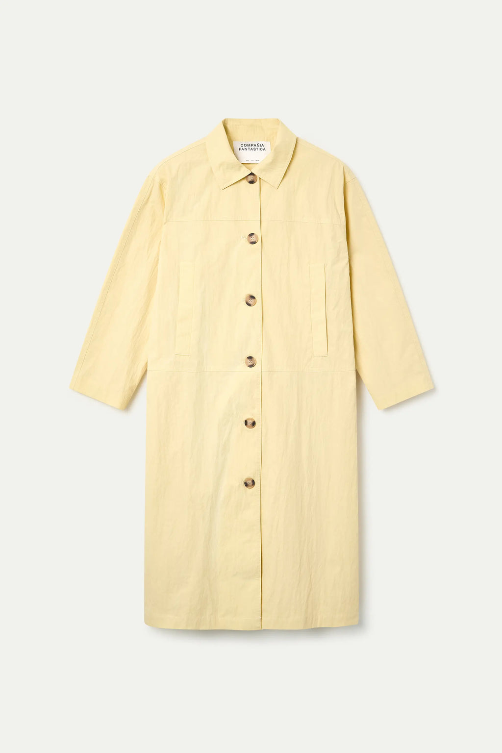 Gabardina amarillo claro