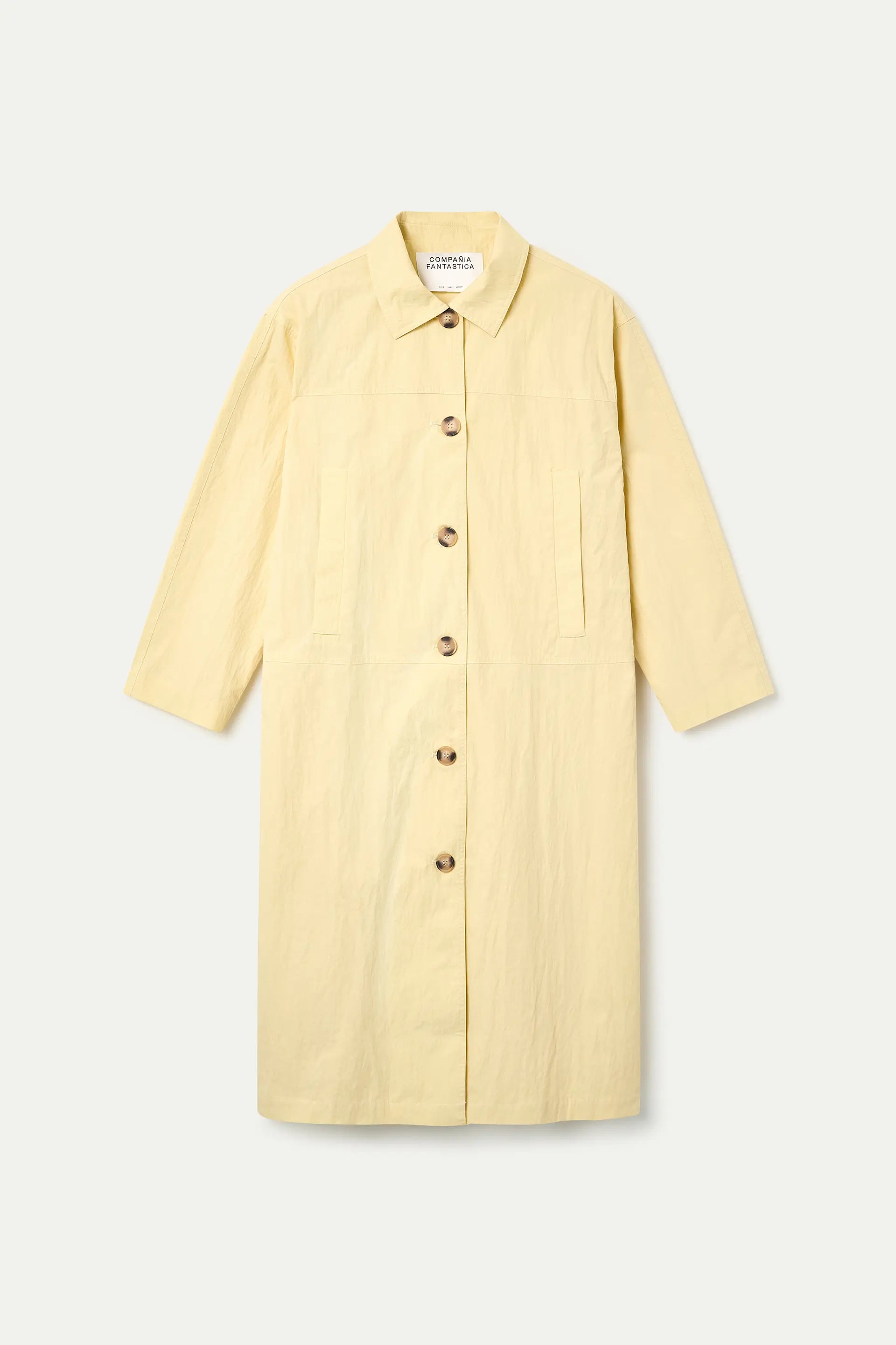 Gabardina amarillo claro