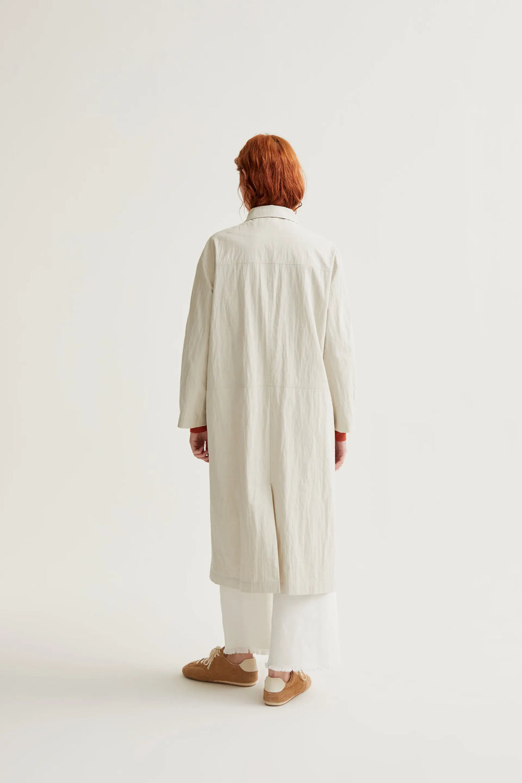Gabardina blanco roto