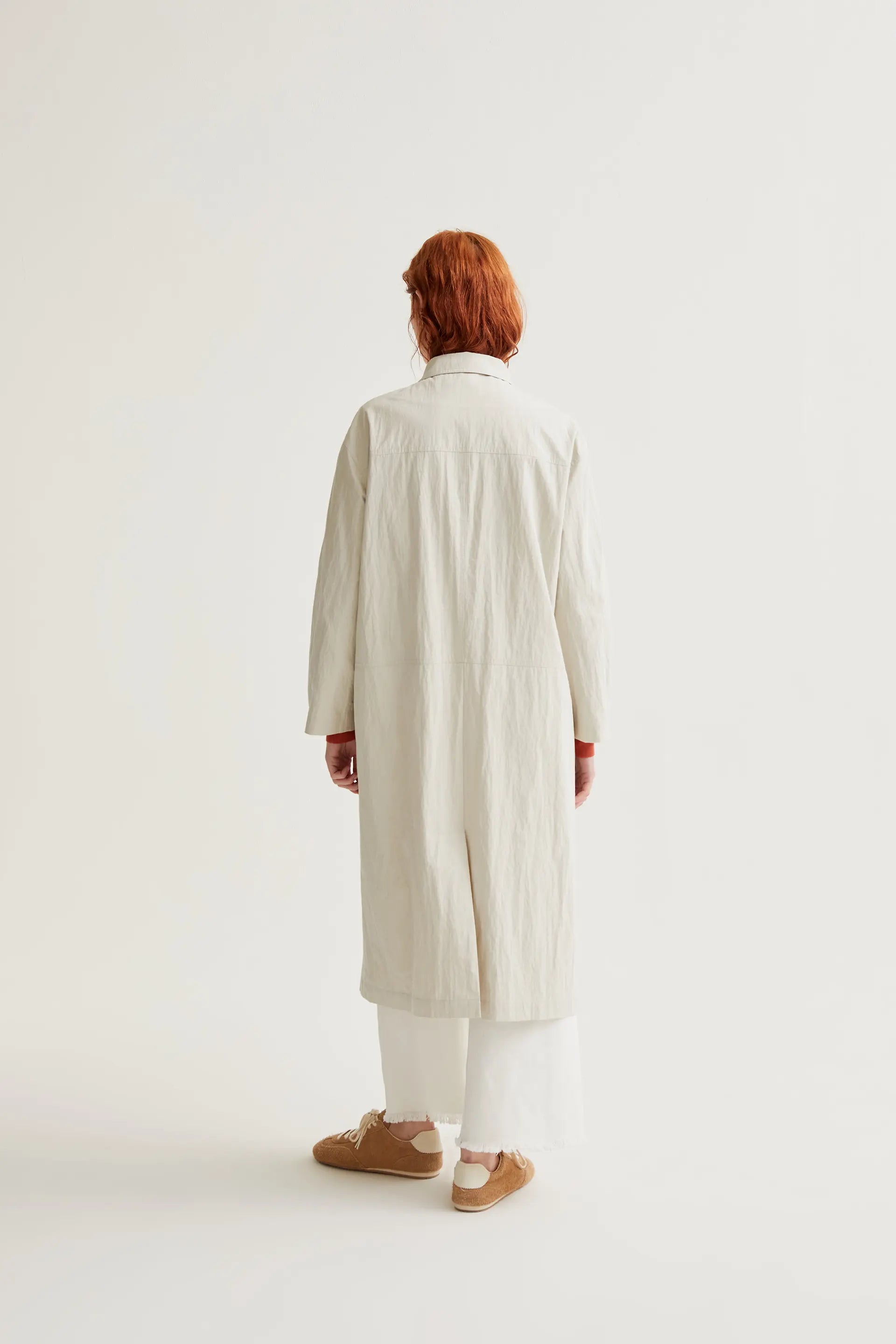 Gabardina blanco roto
