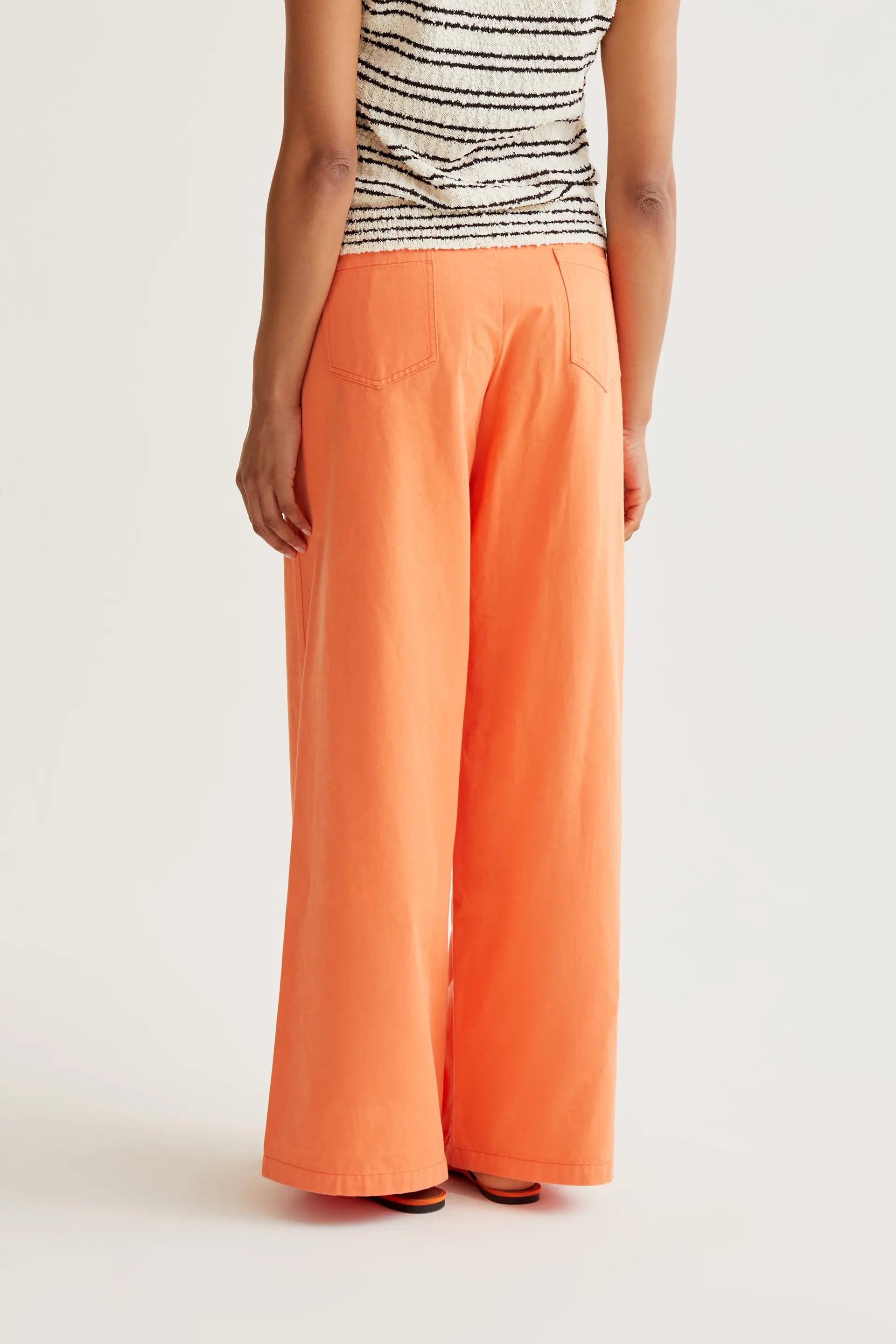 Pantalón wide leg naranja