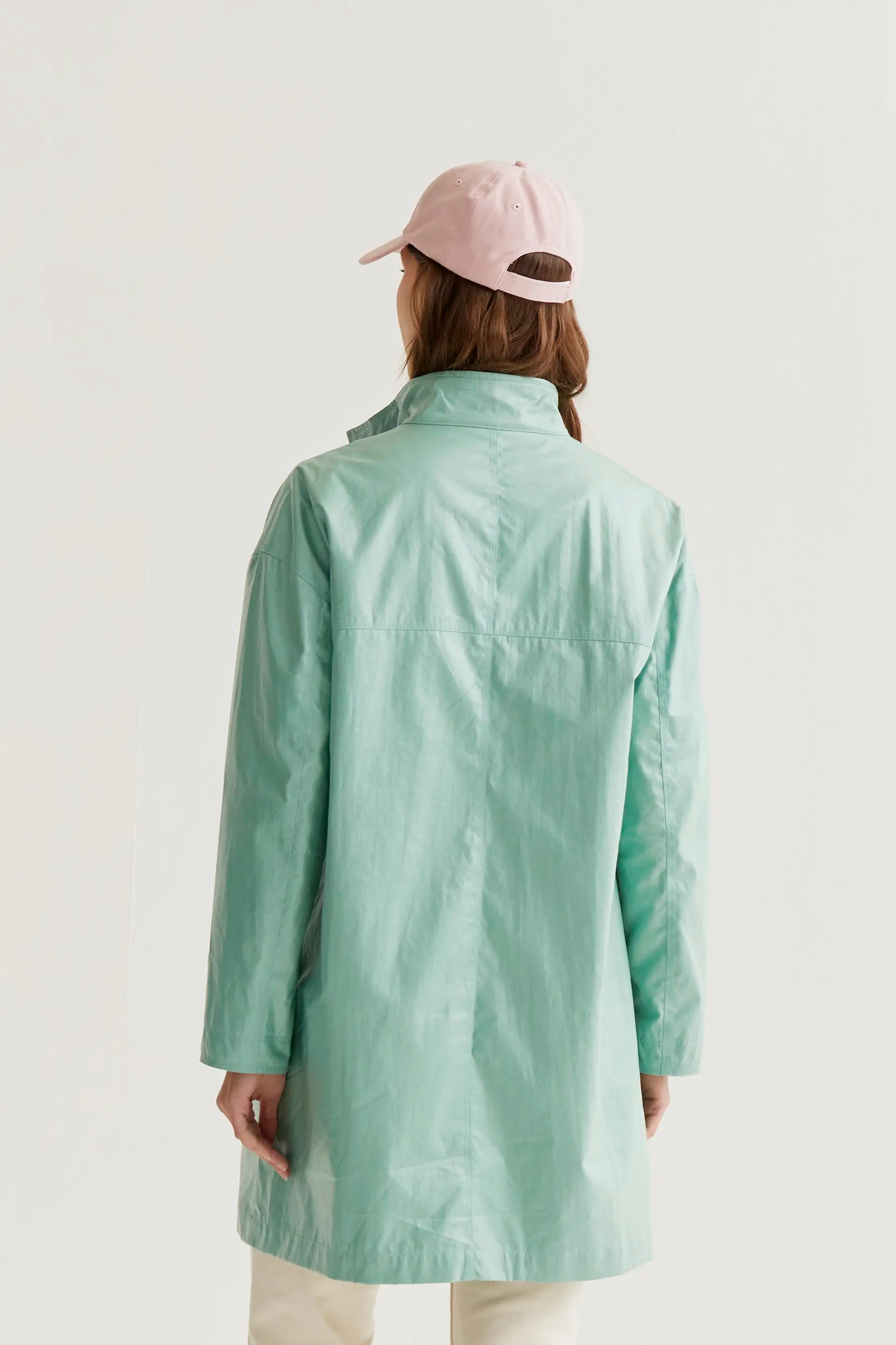 Gabardina 100% algodón verde