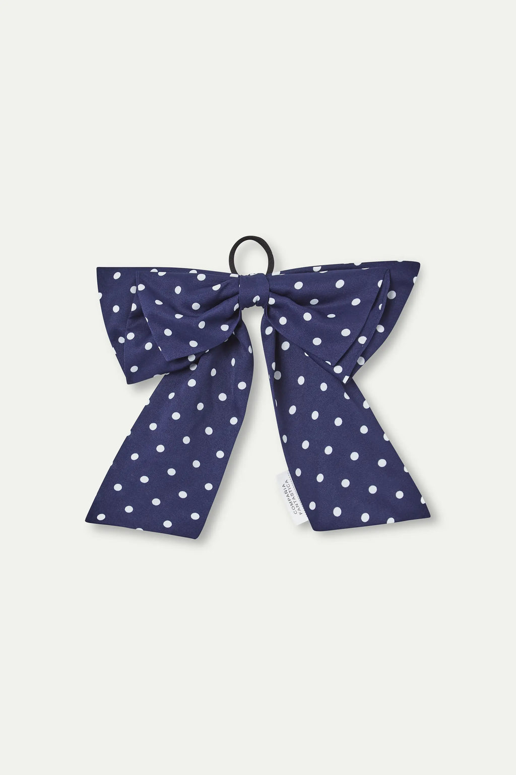Coletero lazo azul marino con estampado de puntos mini blanco