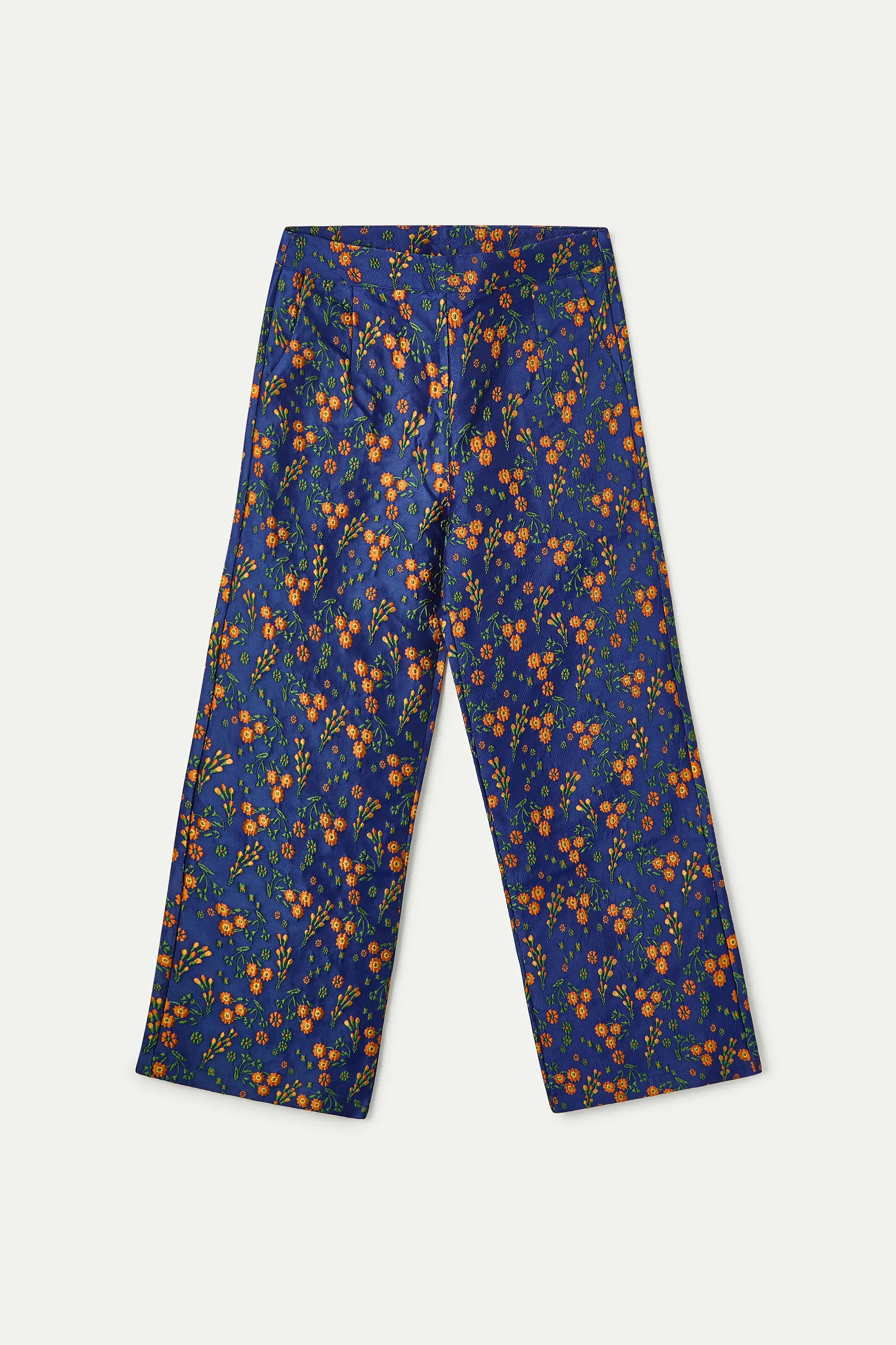 Pantalón con estampado Flowers Jacquard