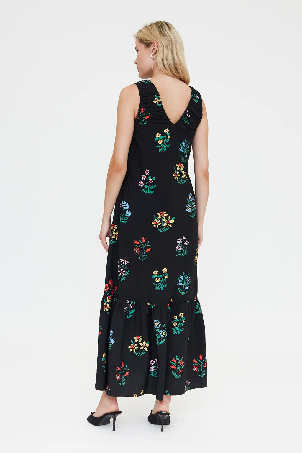 Vestido largo con estampado Multicolor Gardener