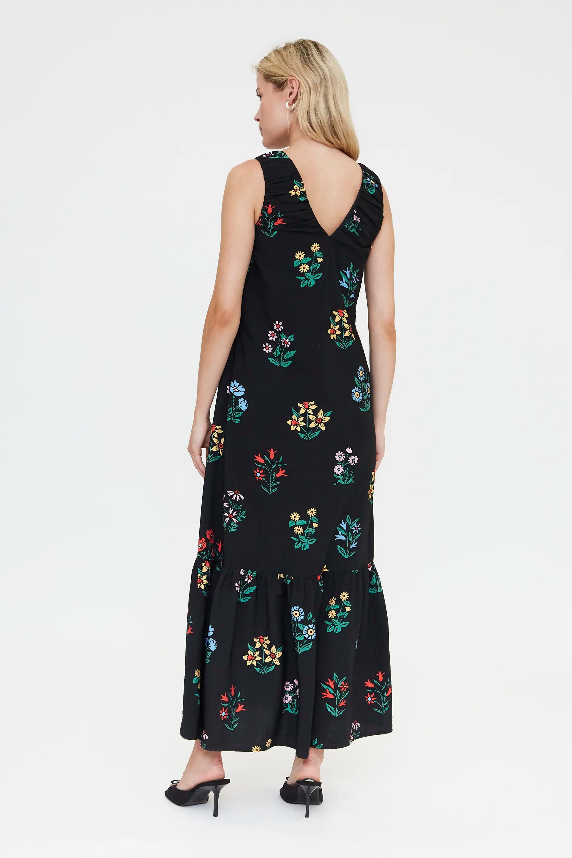 Vestido largo con estampado Multicolor Gardener
