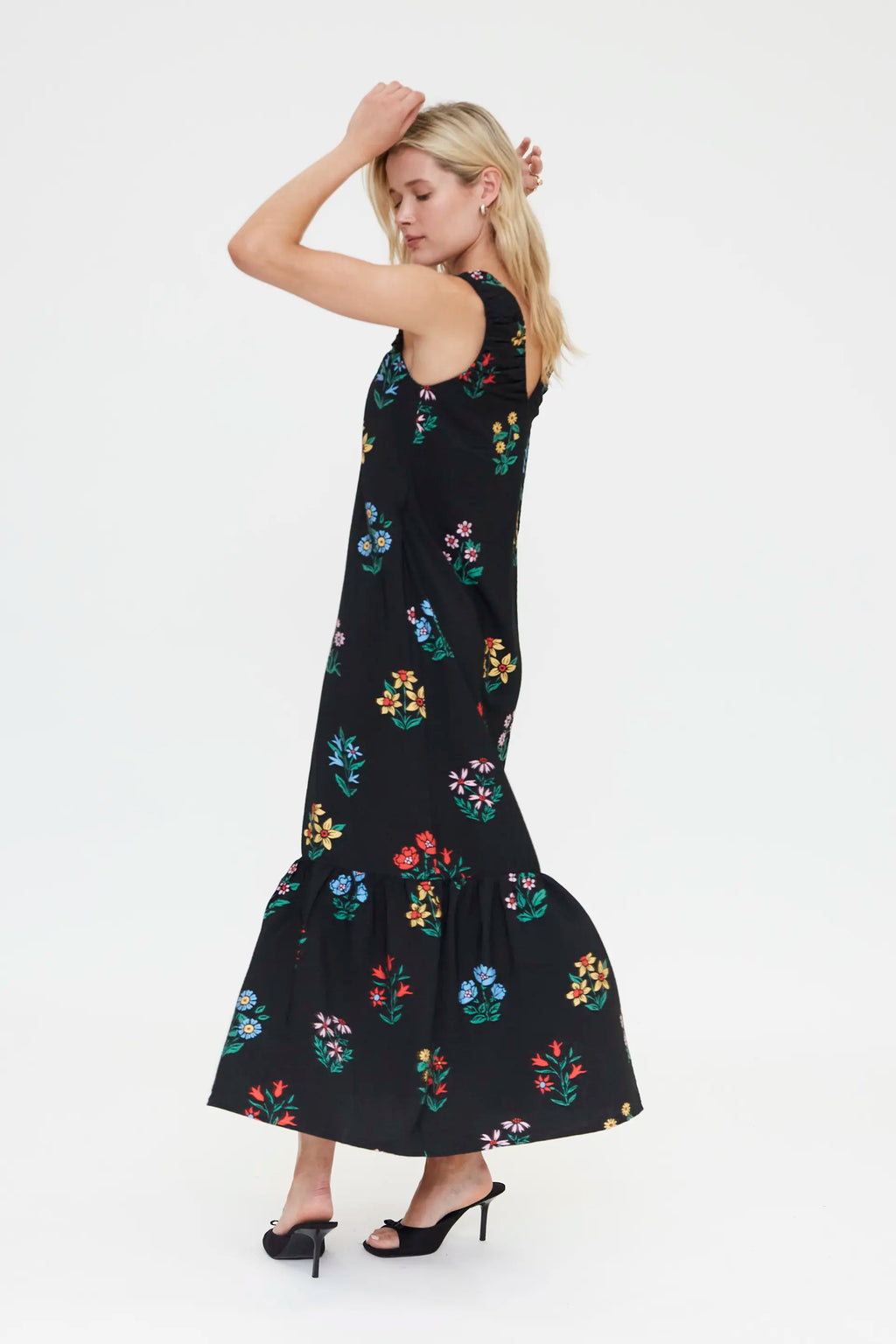Vestido largo con estampado Multicolor Gardener