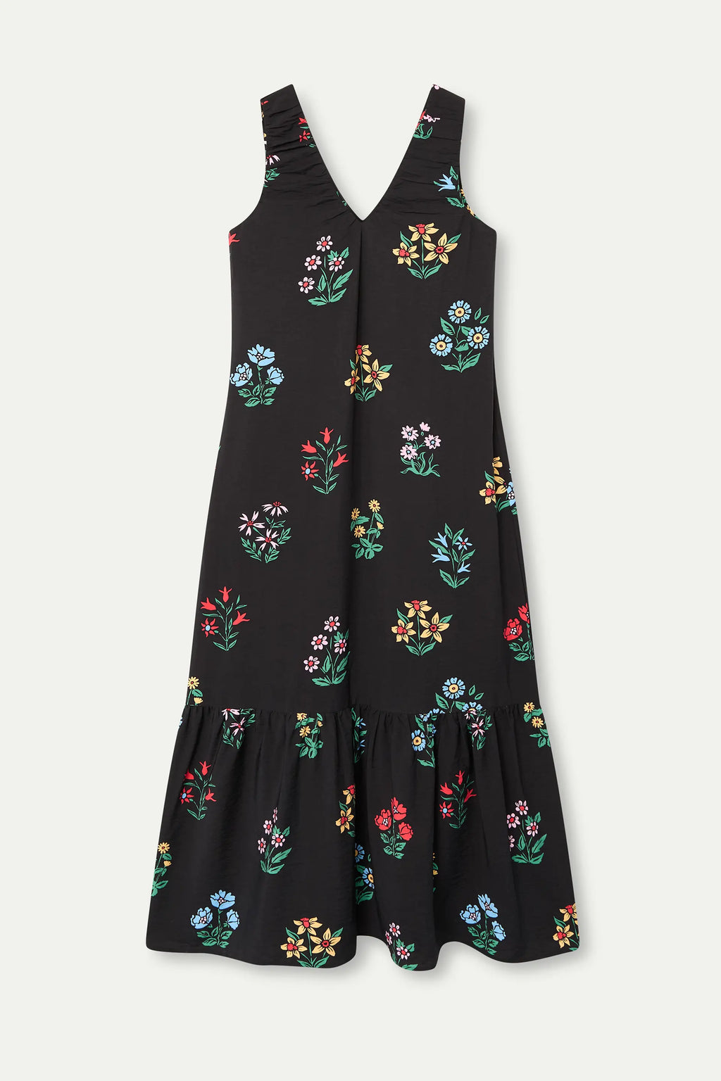 Vestido largo con estampado Multicolor Gardener