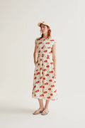 Vestido midi con estampado Tochi