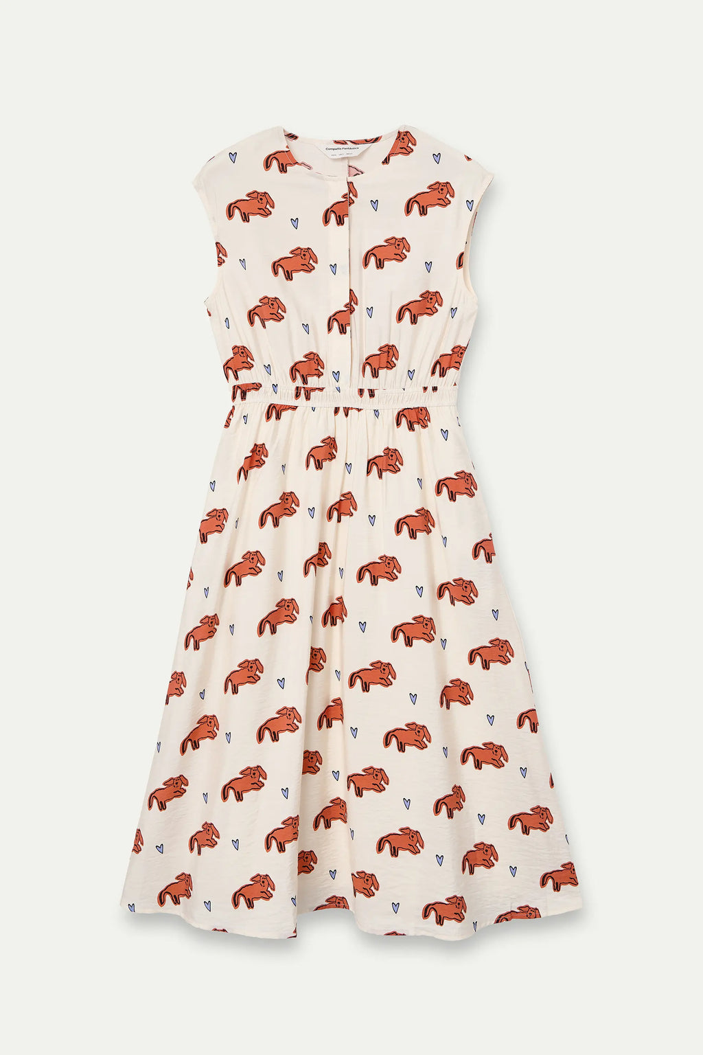 Vestido midi con estampado Tochi