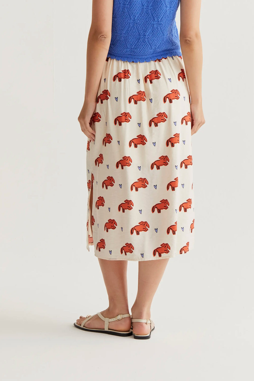 Falda midi con estampado Tochi