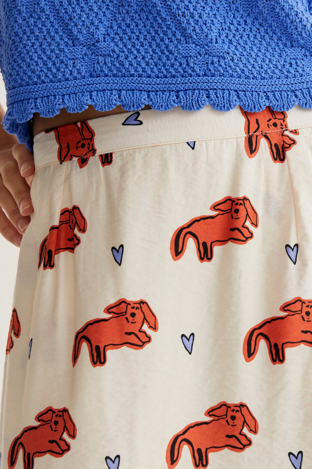 Falda midi con estampado Tochi