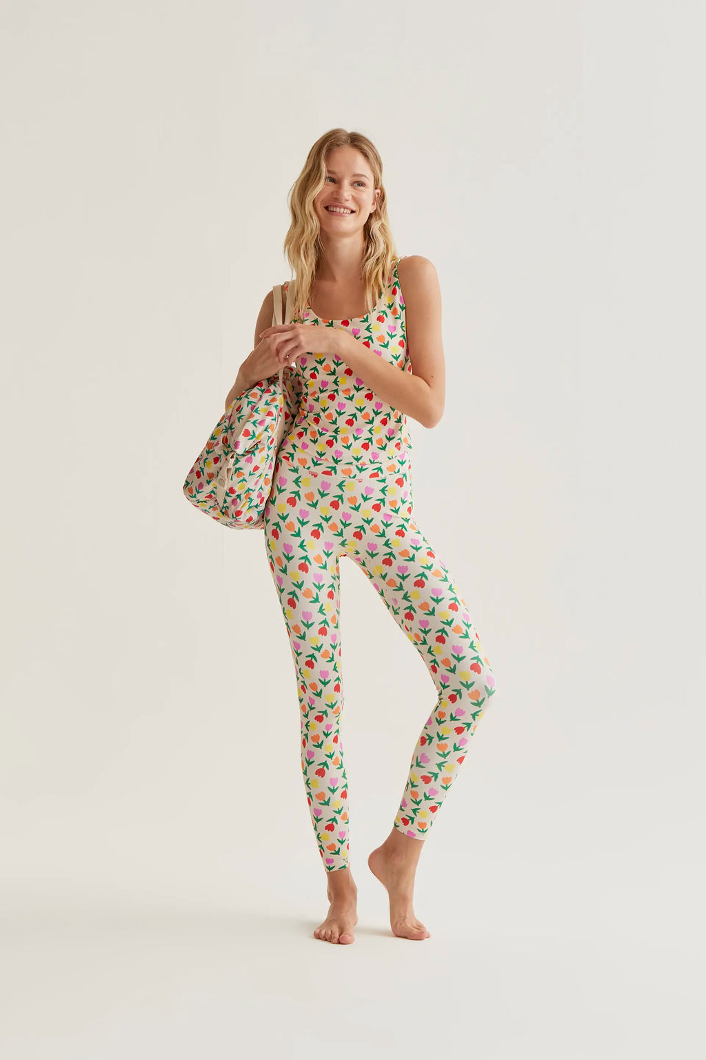 Leggings deportivos con estampado Multicolor Tulips