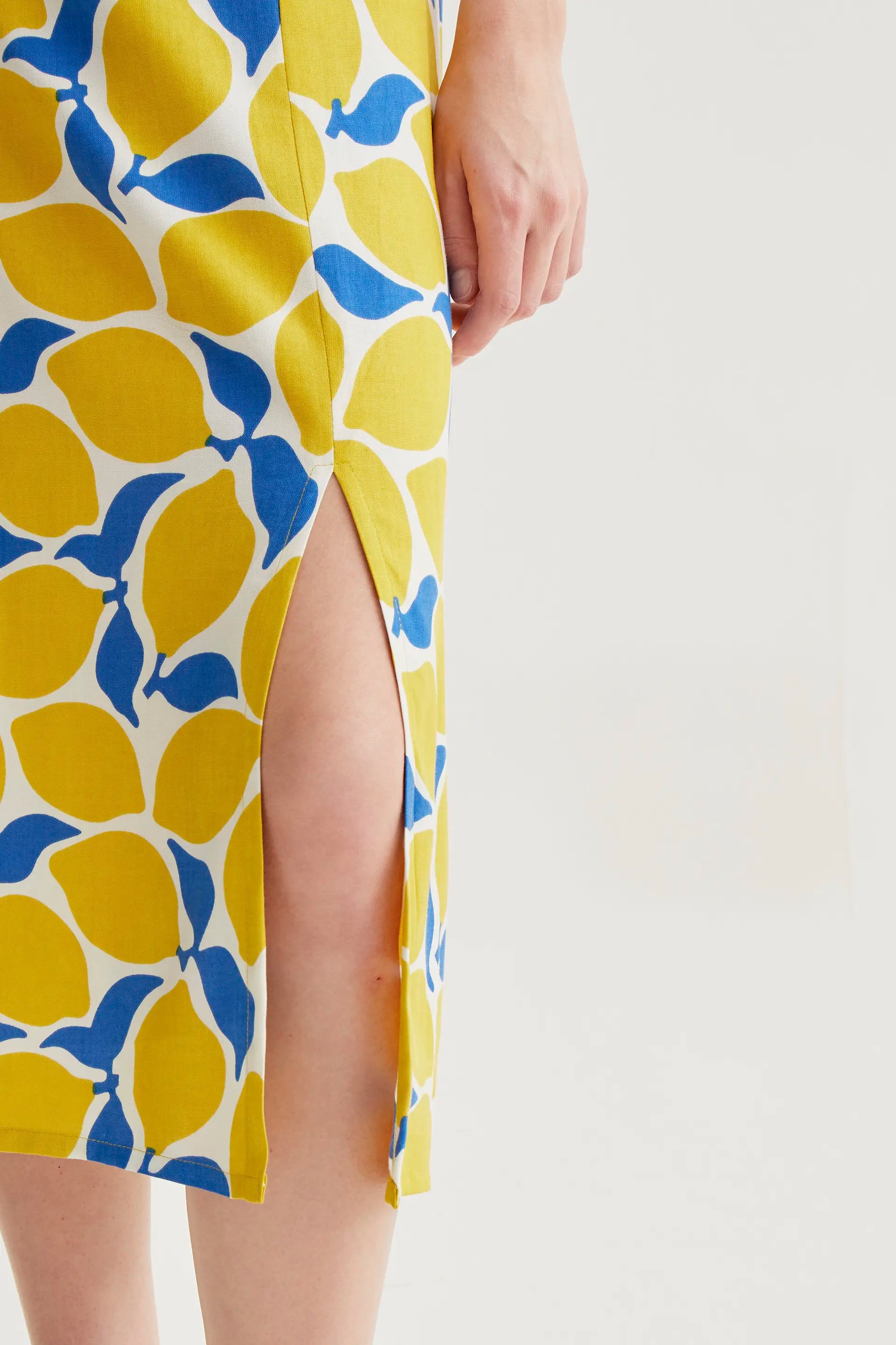 Falda midi con estampado Limoncello
