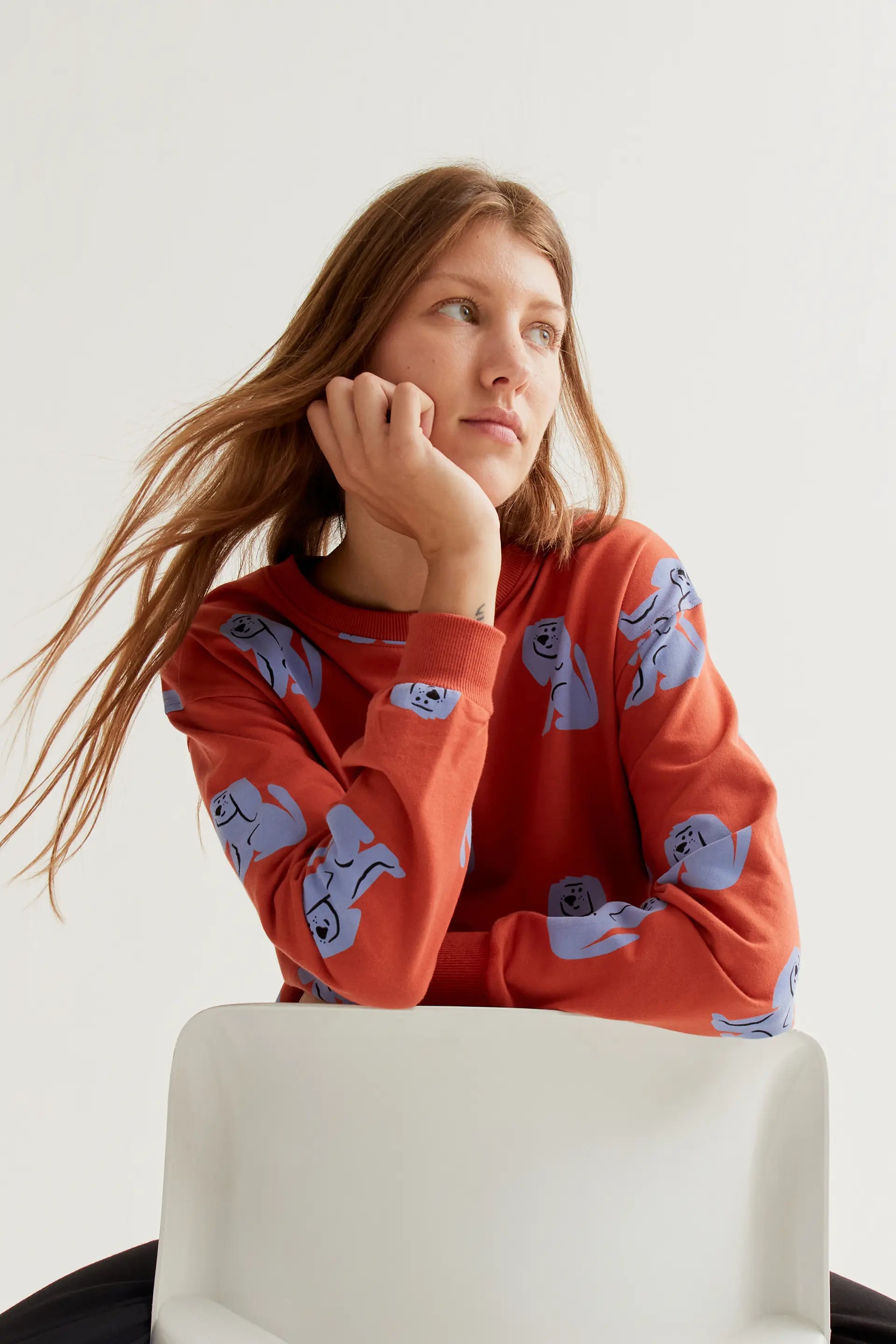 Sudadera con estampado Brown Dog