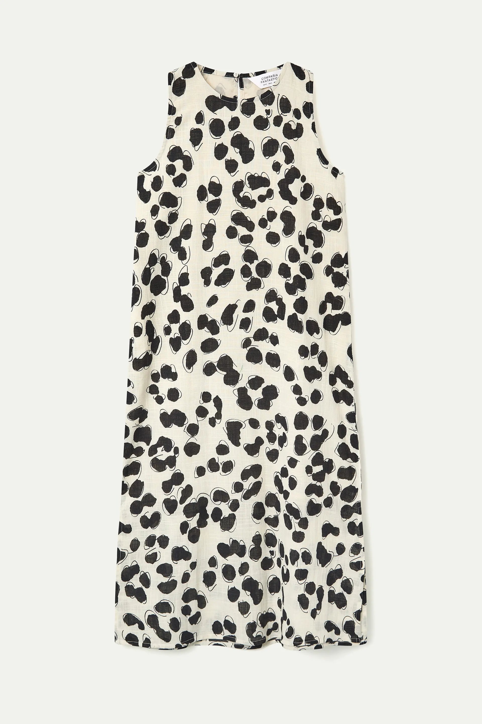 Vestido midi con estampado Dalmatian