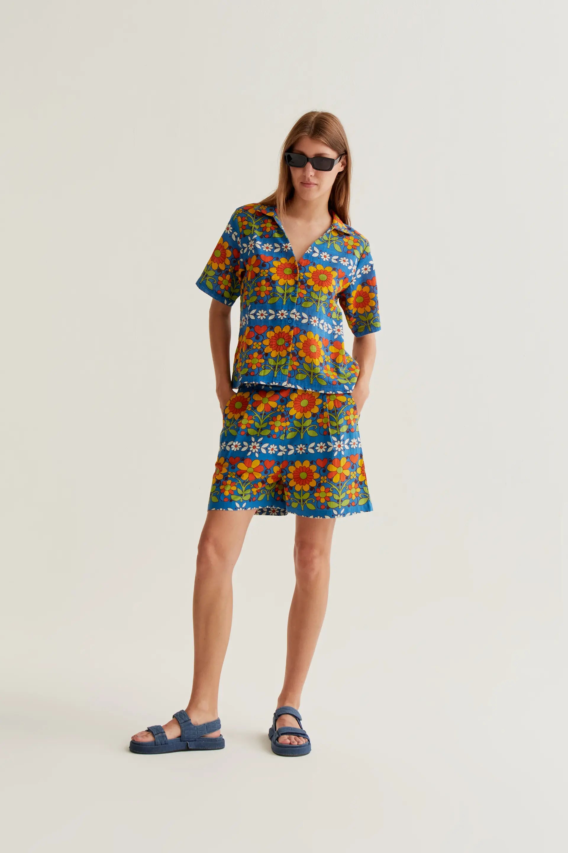 Shorts con estampado Garden