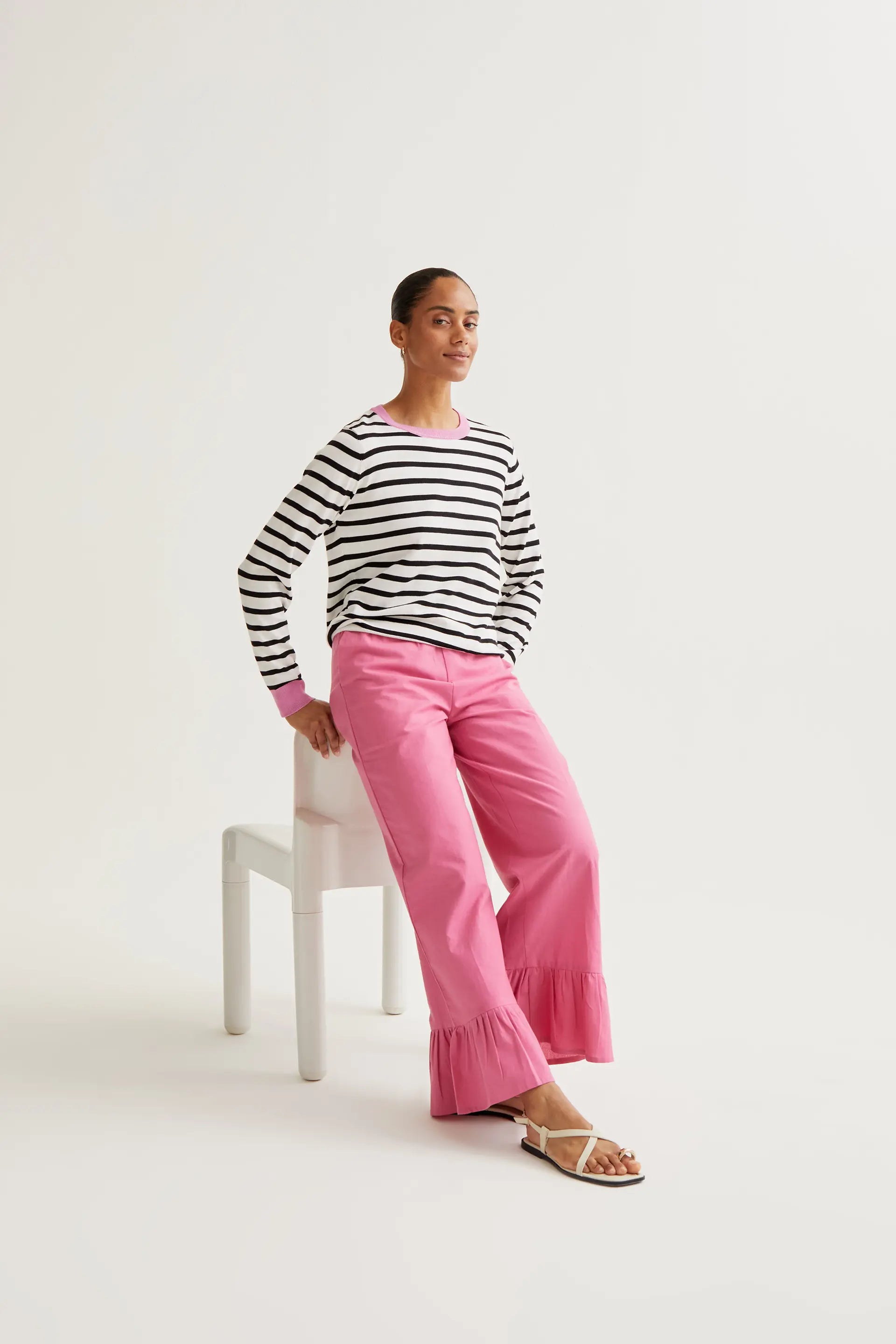 Pantalón 100% algodón rosa