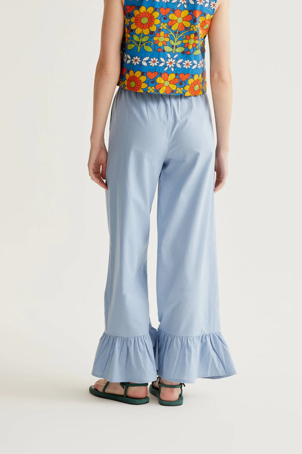 Pantalón 100% algodón azul claro