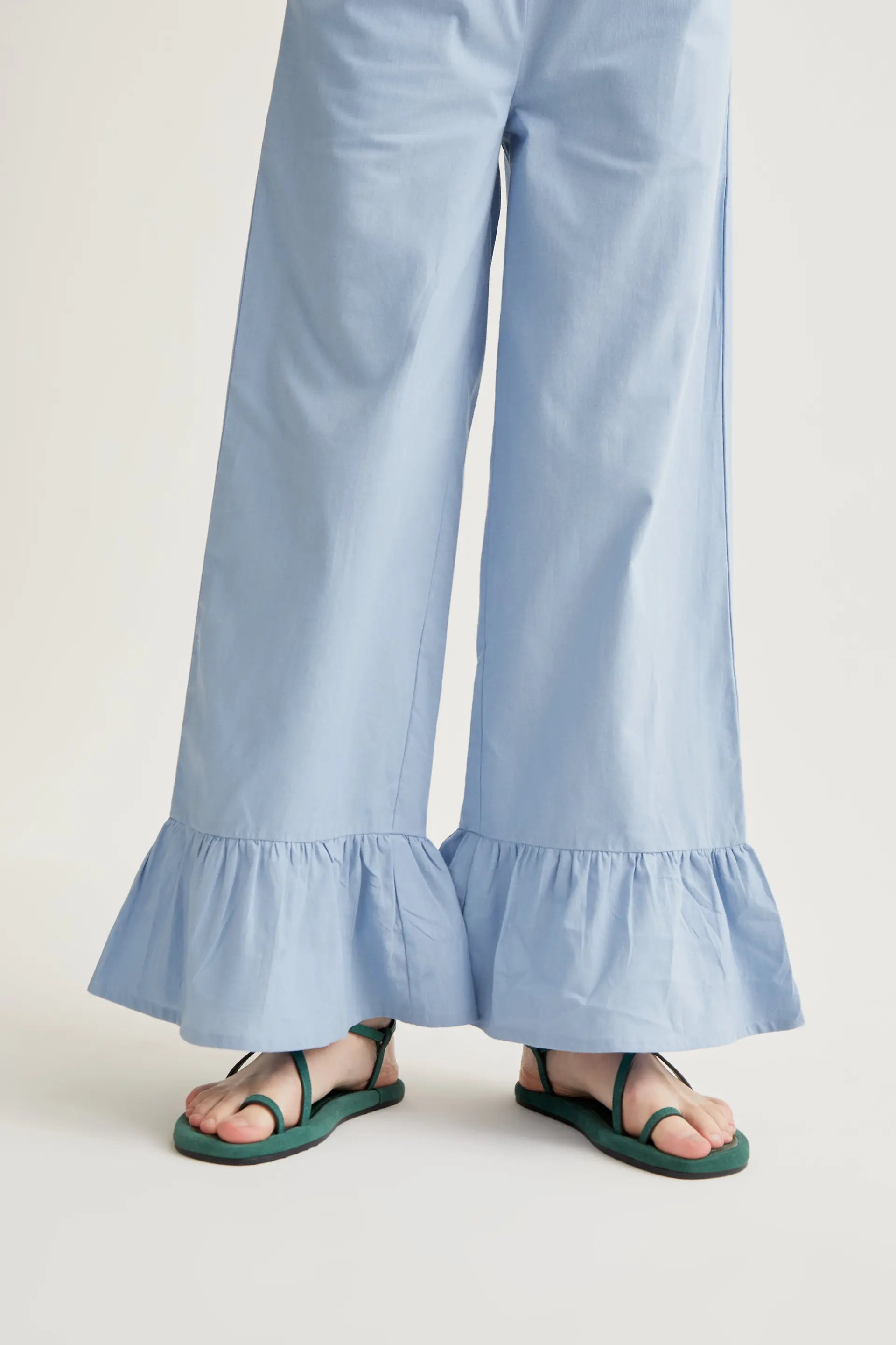 Pantalón 100% algodón azul claro