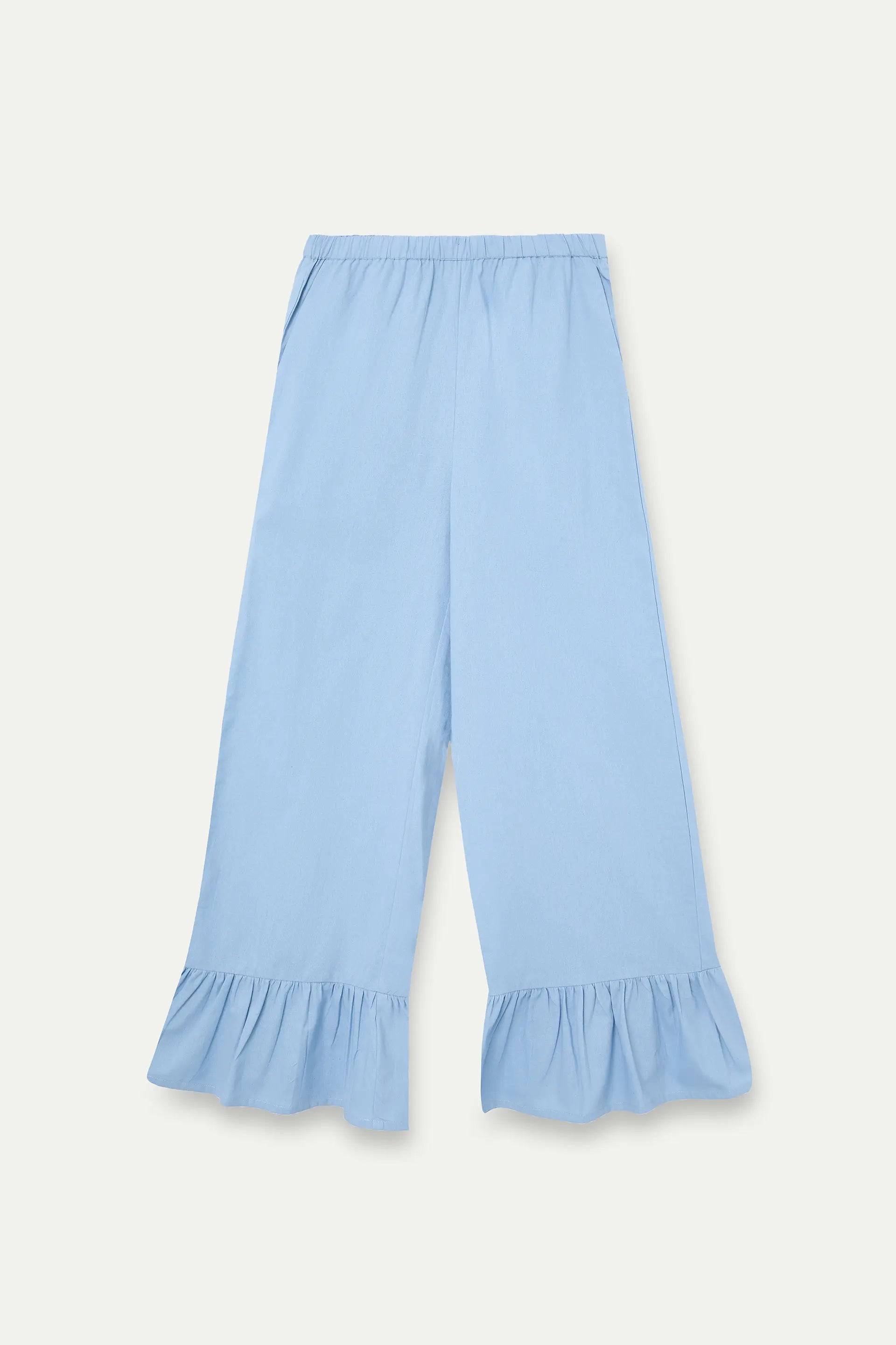 Pantalón 100% algodón azul claro