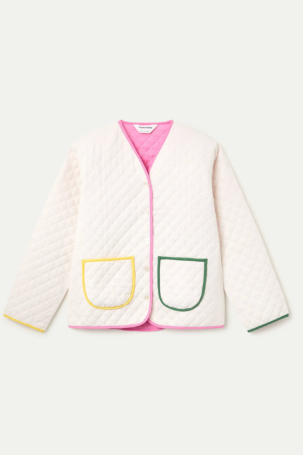 Chaqueta 100% algodón blanco roto