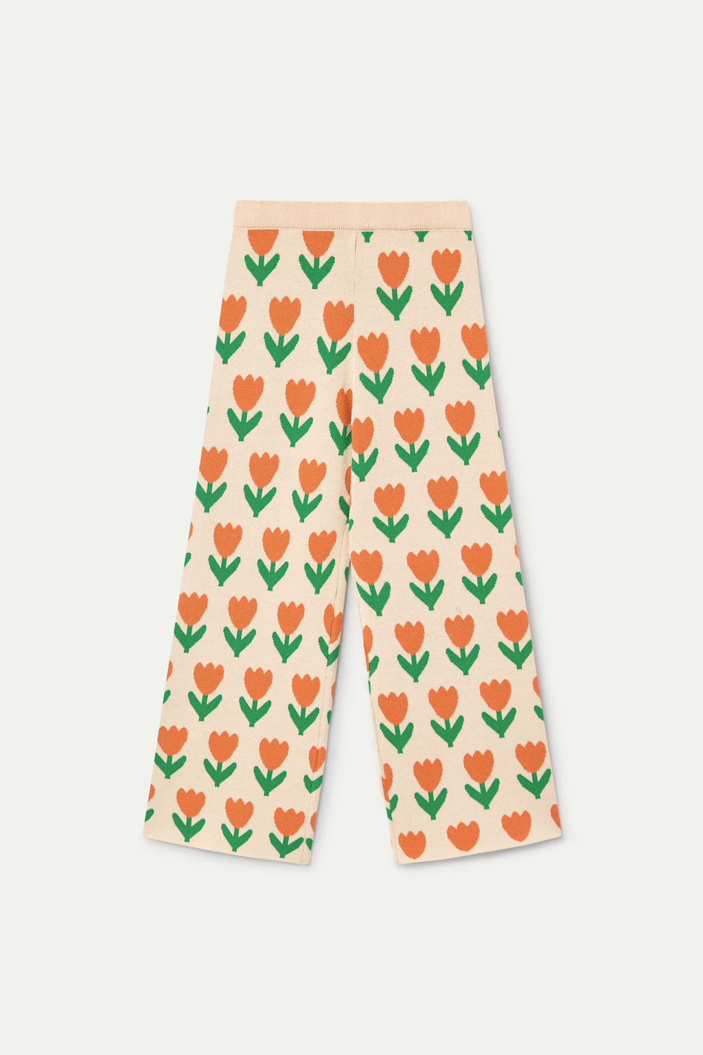 Pantalón de punto de niña con estampado Orange Tulip