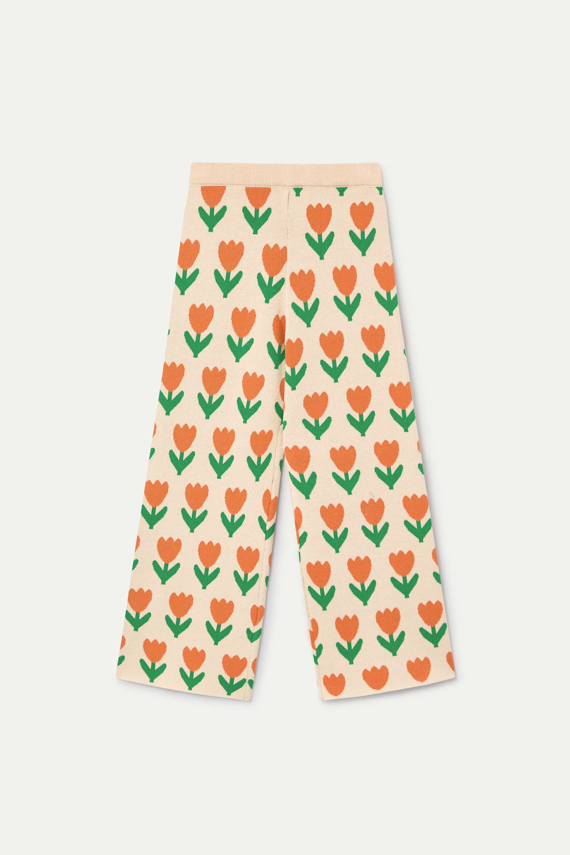 Pantalón de punto de niña con estampado Orange Tulip