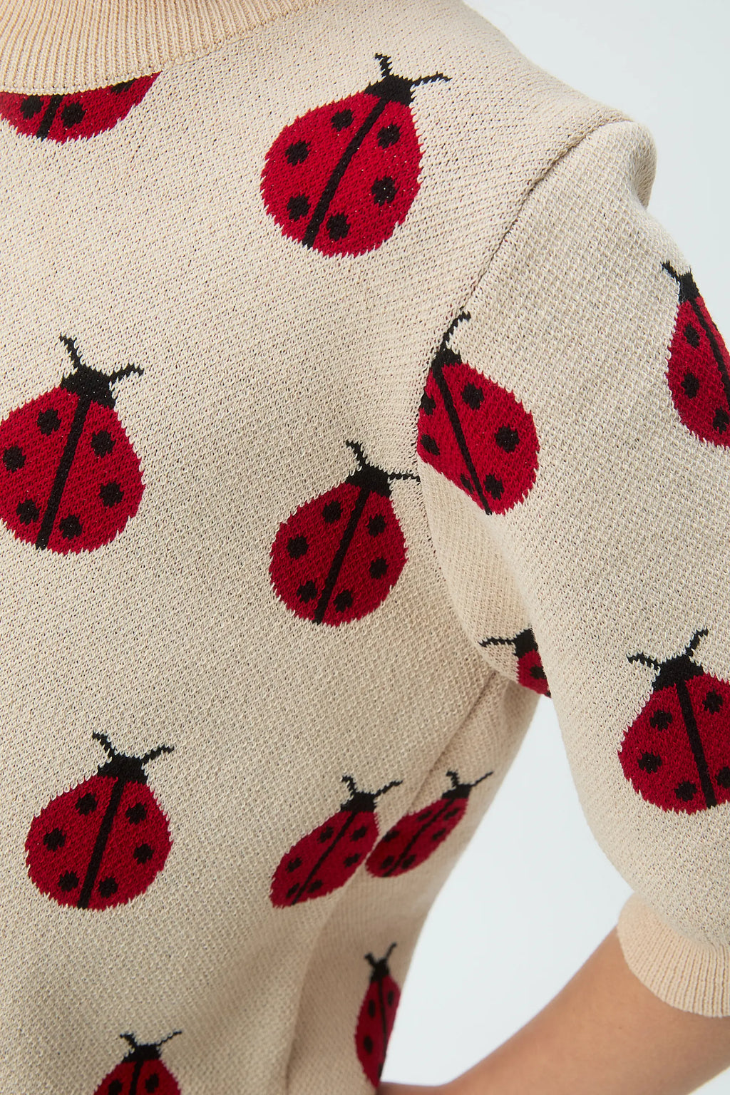 Jersey de punto de niña con estampado Red Coccinella