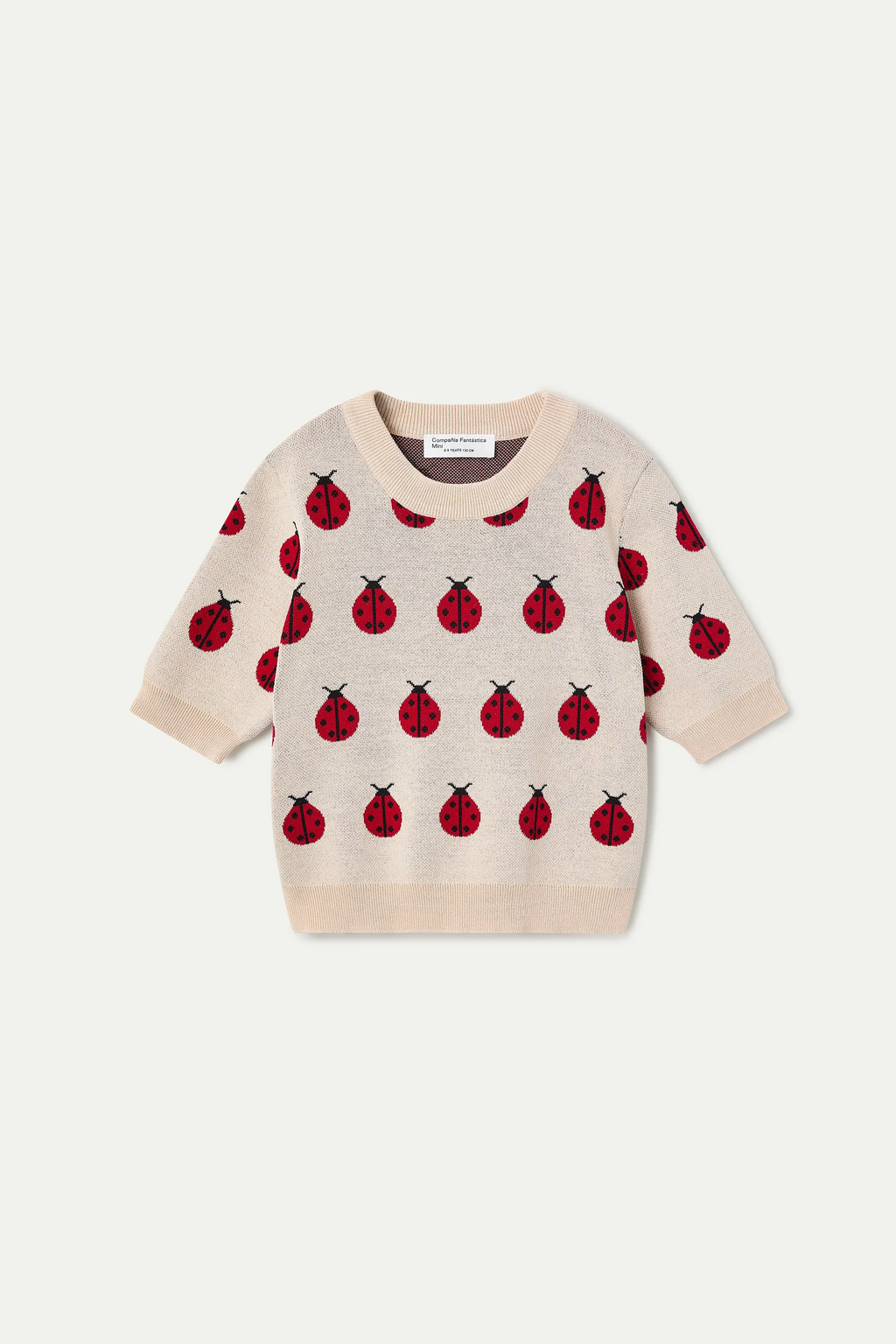 Jersey de punto de niña con estampado Red Coccinella