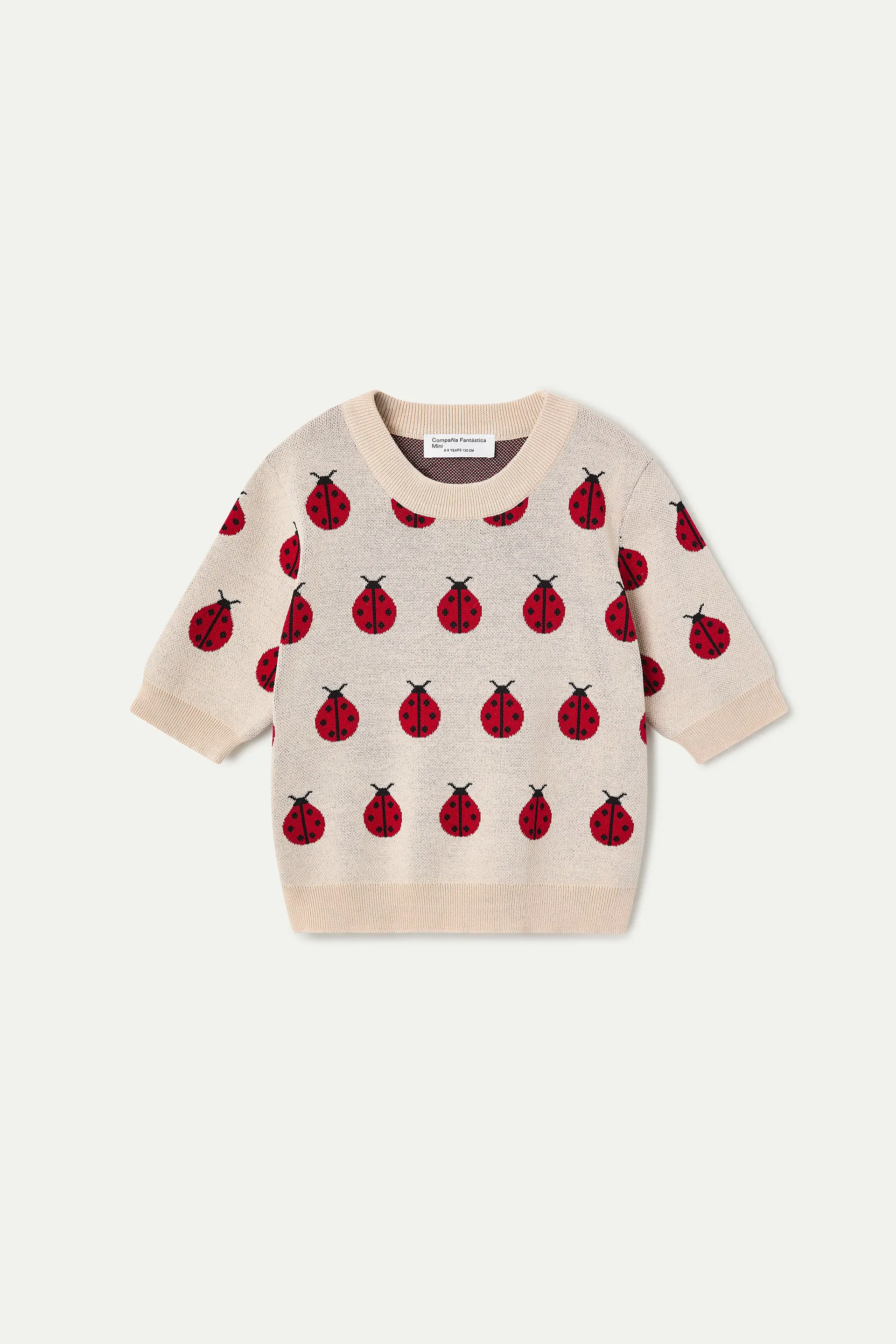 Jersey de punto de niña con estampado Red Coccinella