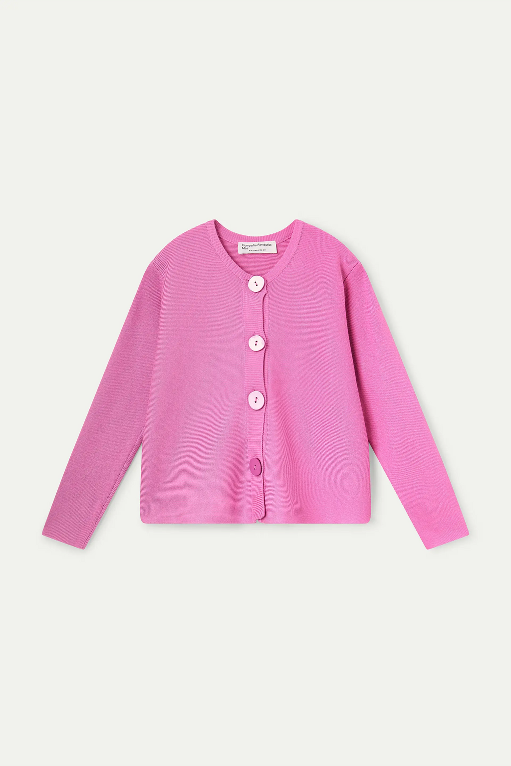 Cárdigan de niña punto rosado