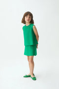 Falda corta de ni?a punto verde