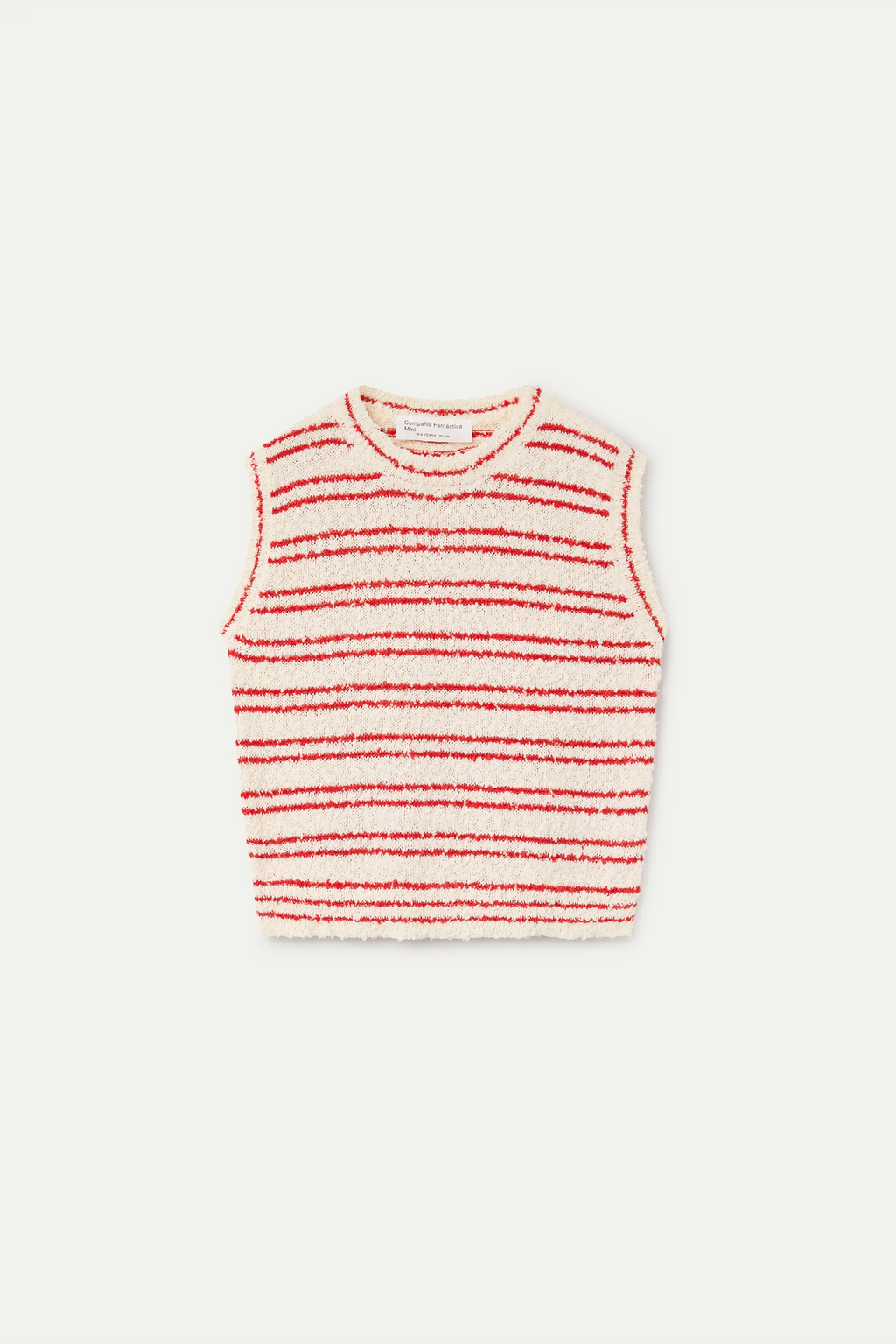 Top de ni?a con estampado de  rayas blanco y rojo