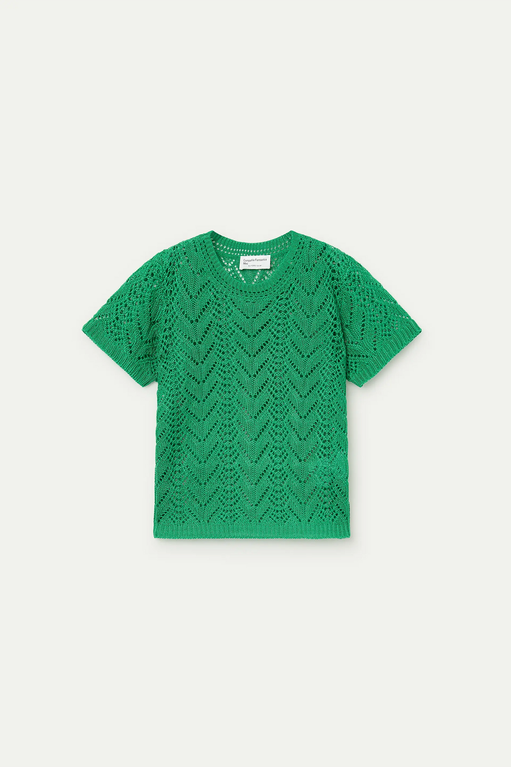 Jersey de niña con bordado verde