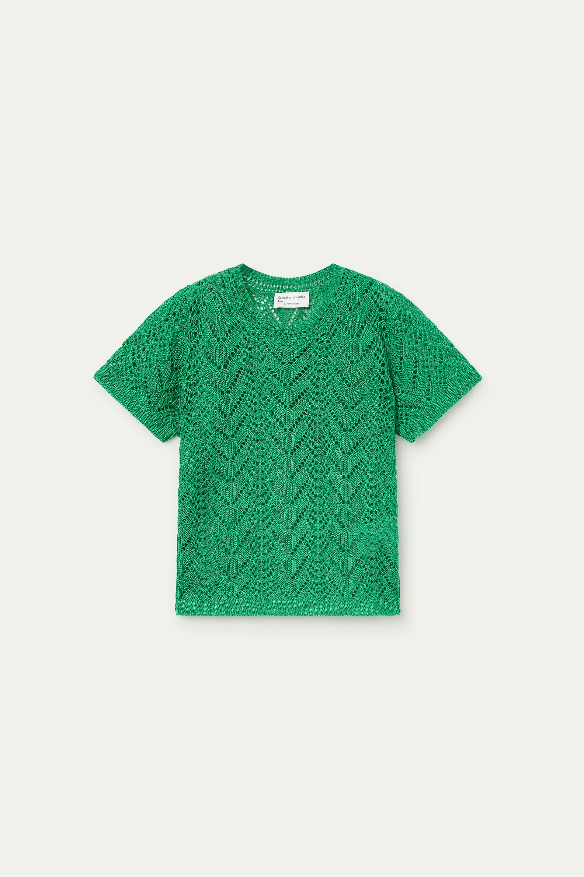 Jersey de niña con bordado verde