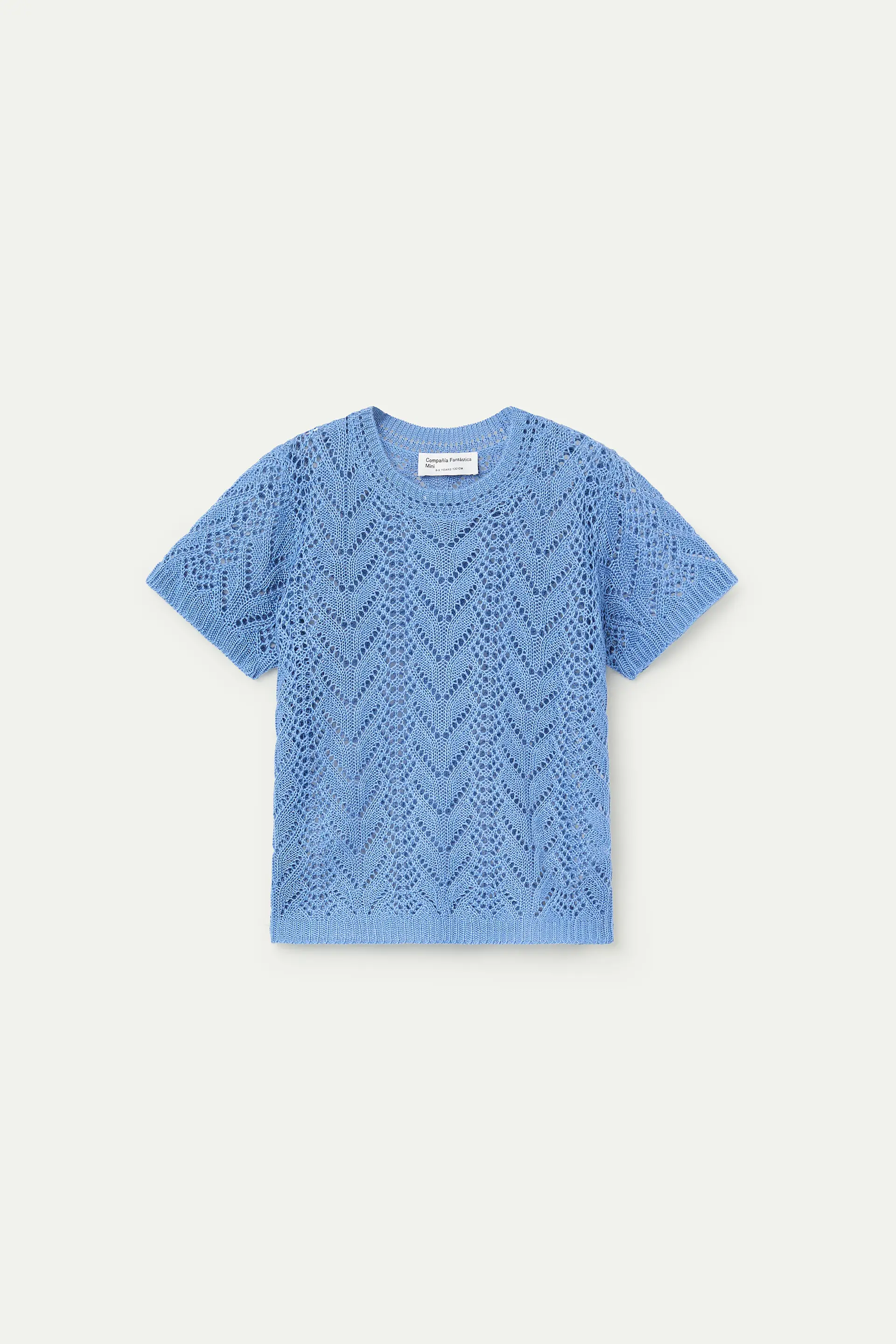 Jersey de niña con bordado azul