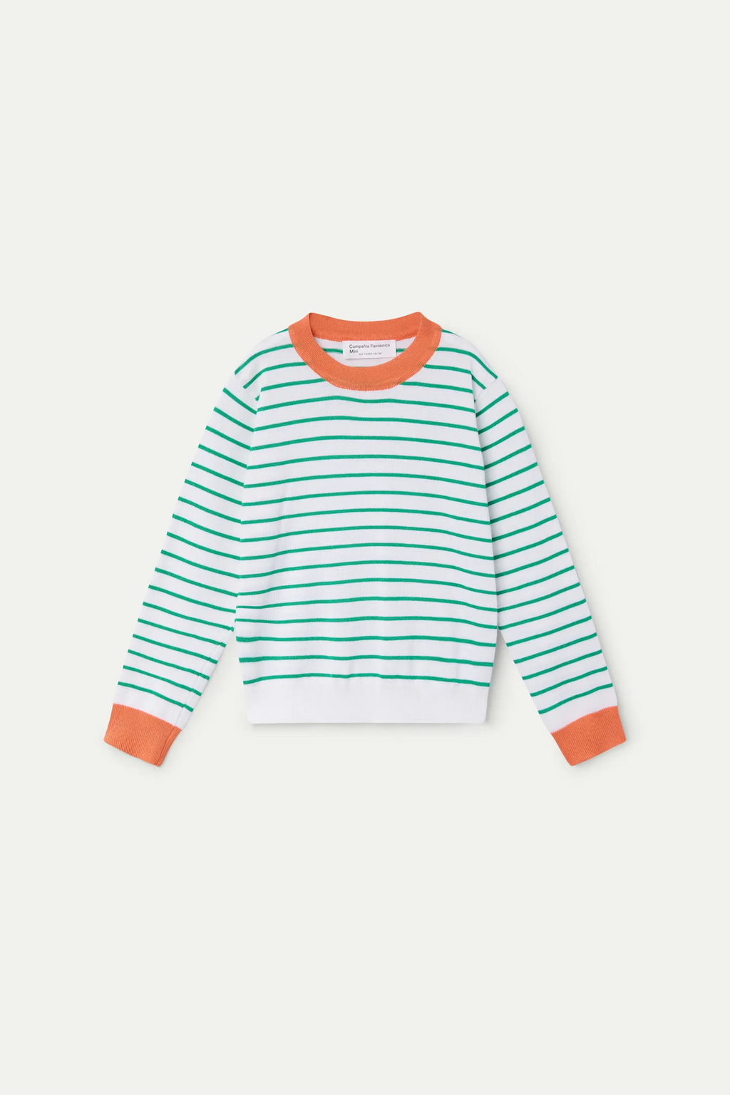 Jersey de niña con cuello naranja